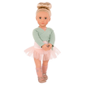18-inch ballet doll with blonde hair and green eyes