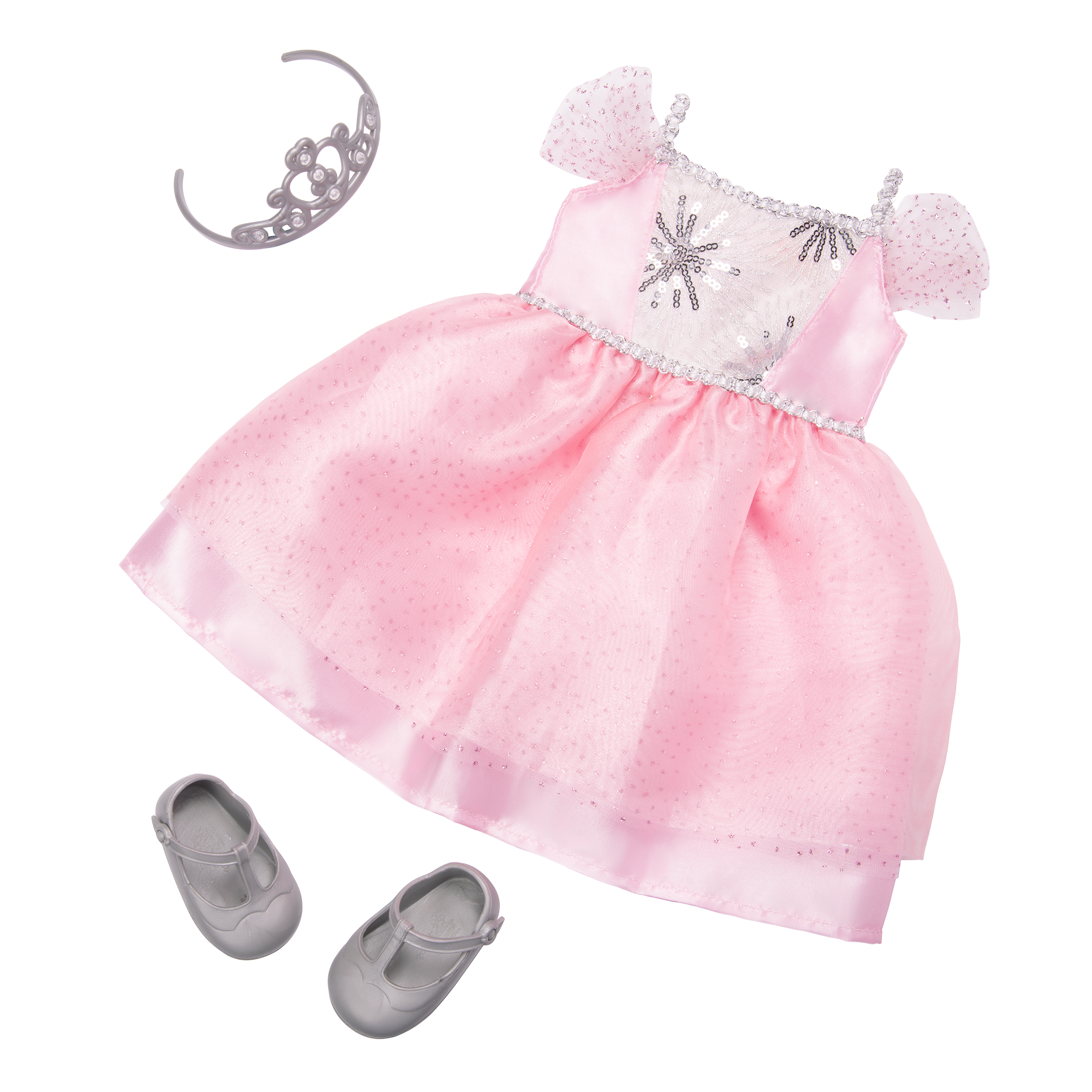 18-inch princess doll with brown hair and brown eyes