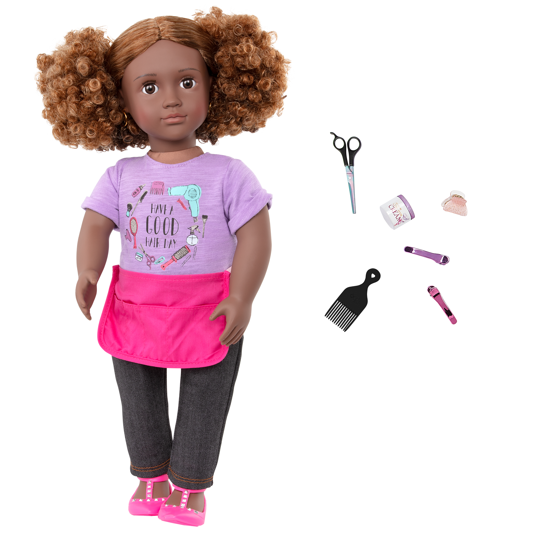 Our Generation 18-inch Hairdresser Doll Ashanti