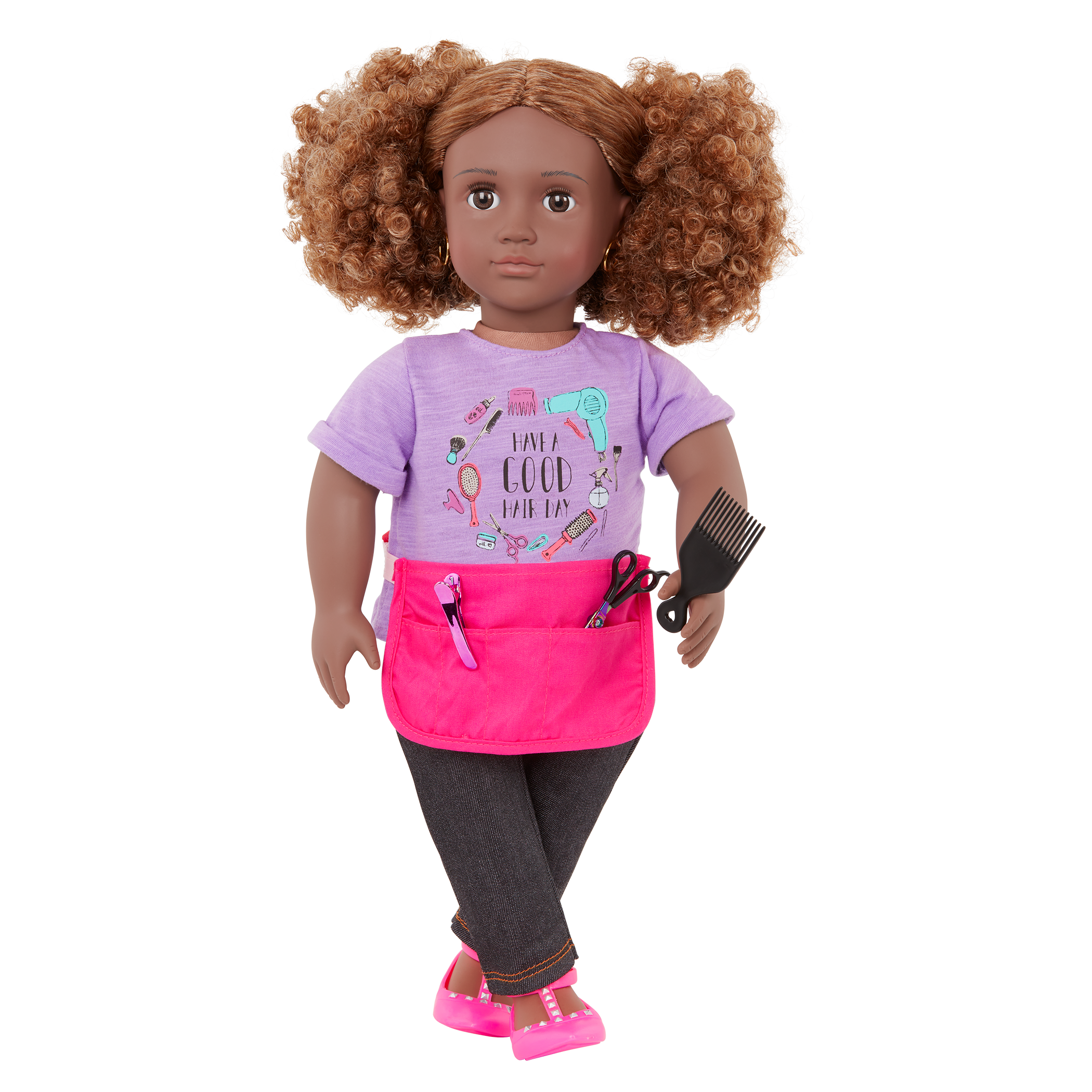 Our Generation 18-inch Hairdresser Doll Ashanti