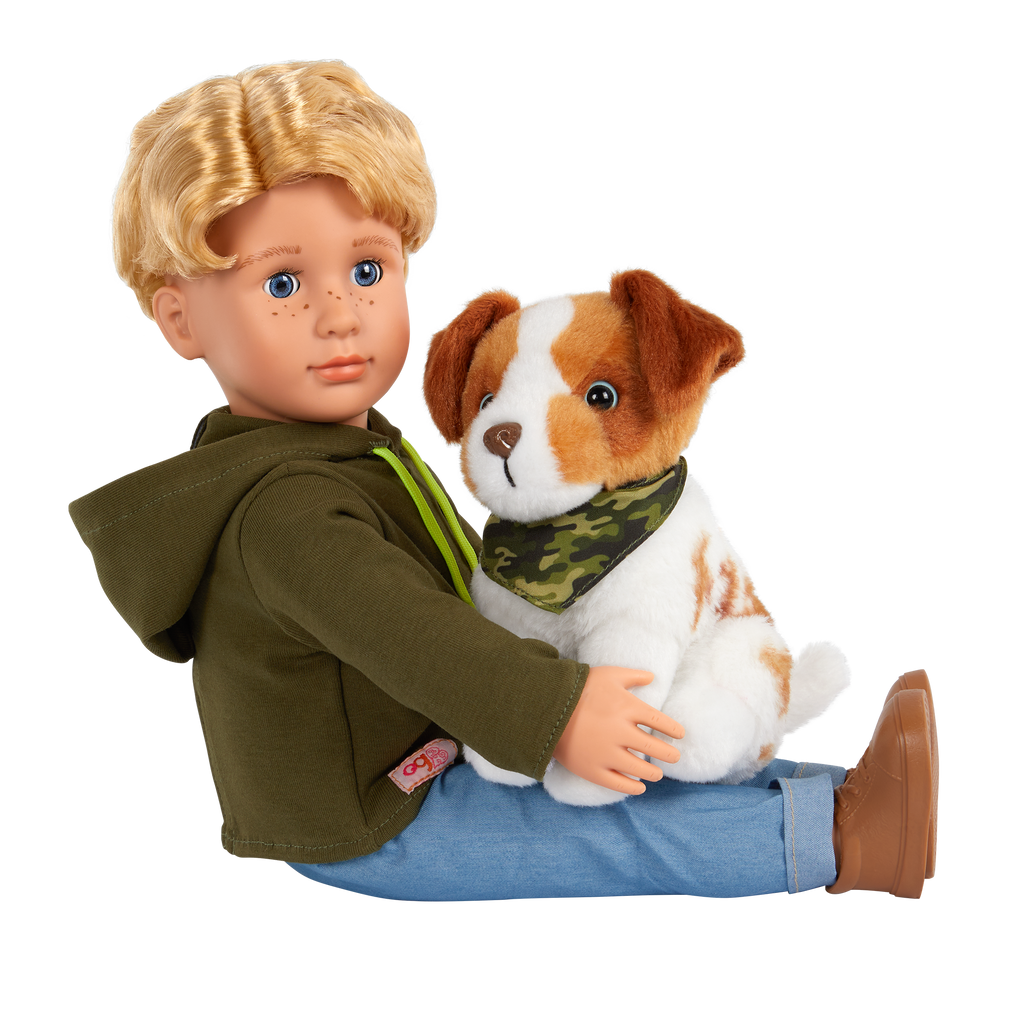 Our Generation 18-inch Boy Doll Elliot & Pet Dog Plush Accessories