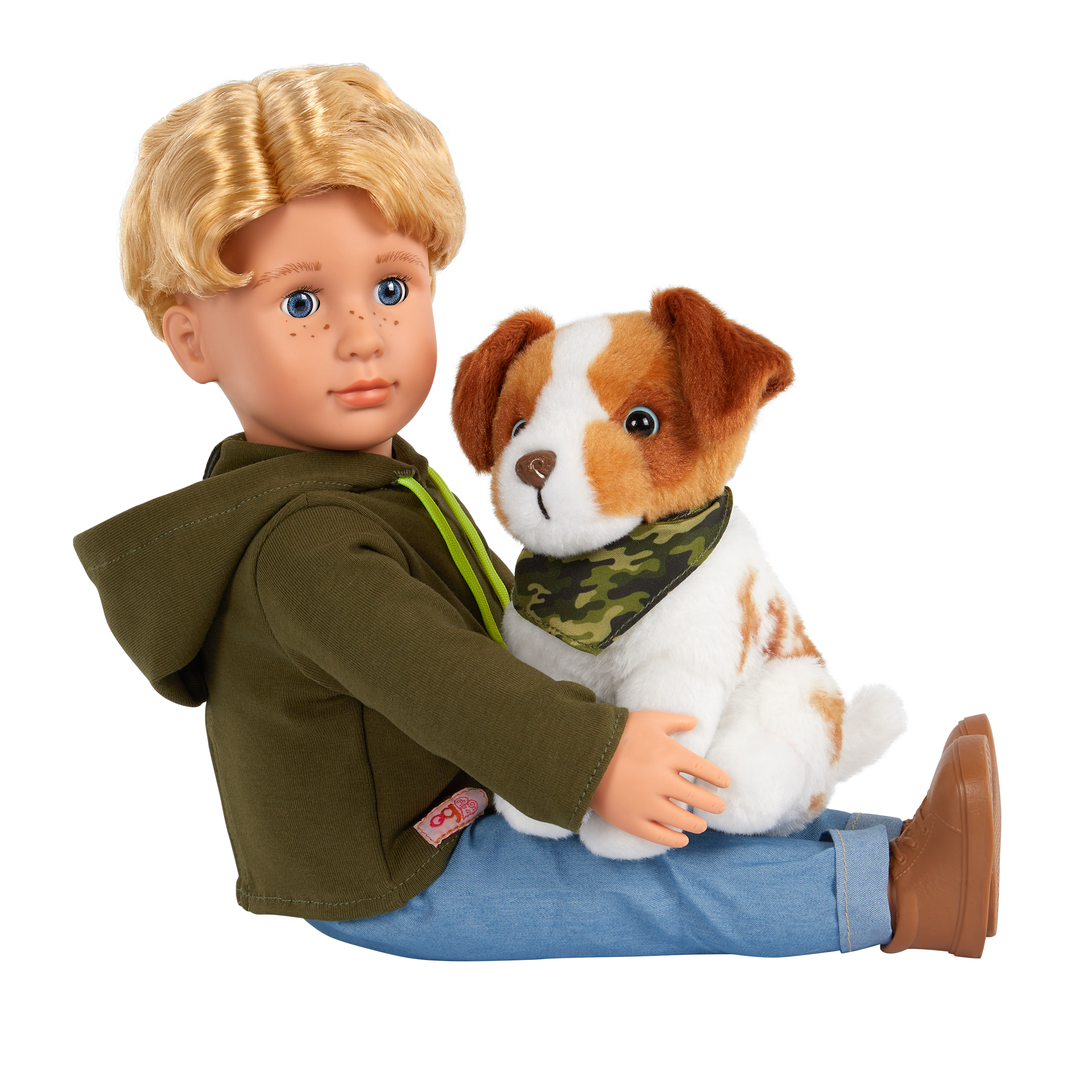 Our Generation 18-inch Boy Doll Elliot & Pet Dog Plush Accessories