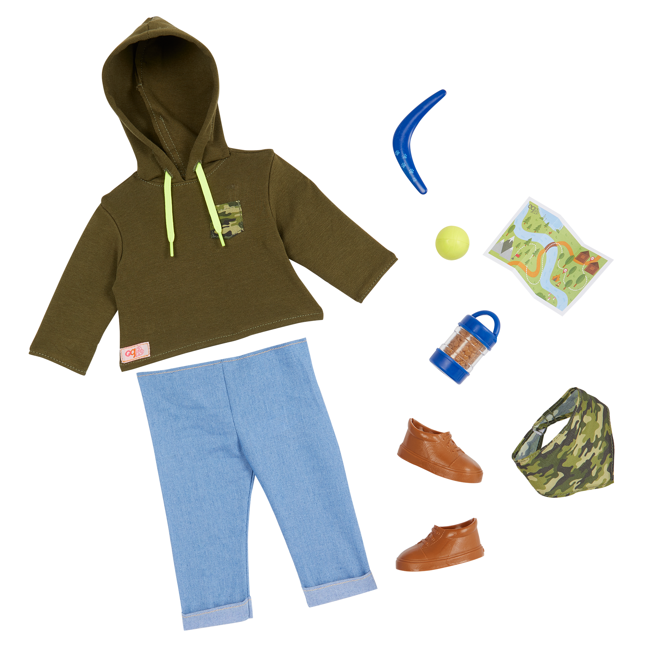 Our Generation 18-inch Boy Doll Elliot & Pet Dog Plush Accessories