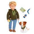 Our Generation 18-inch Boy Doll Elliot & Pet Dog Plush Accessories