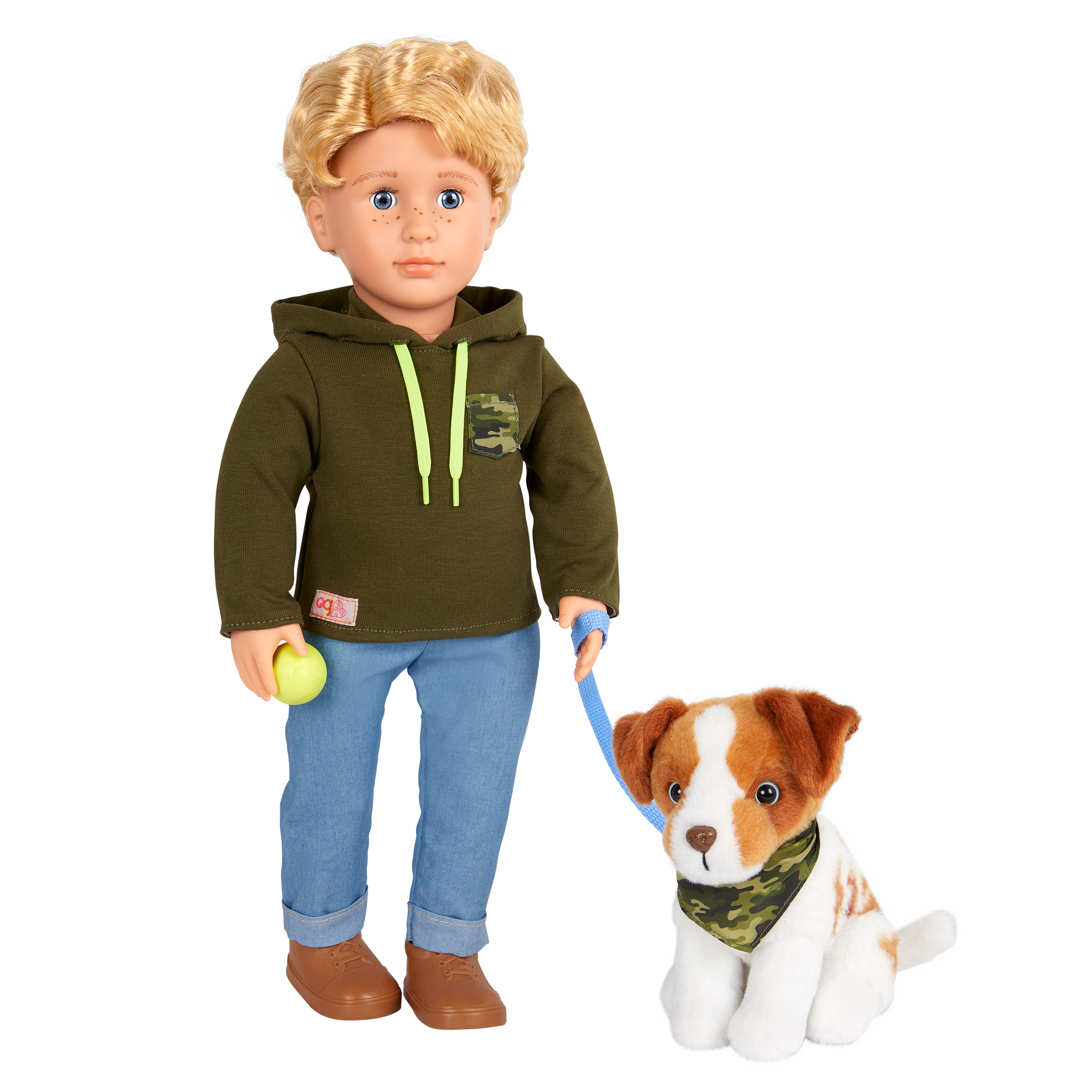 Our Generation 18-inch Boy Doll Elliot & Pet Dog Plush Accessories