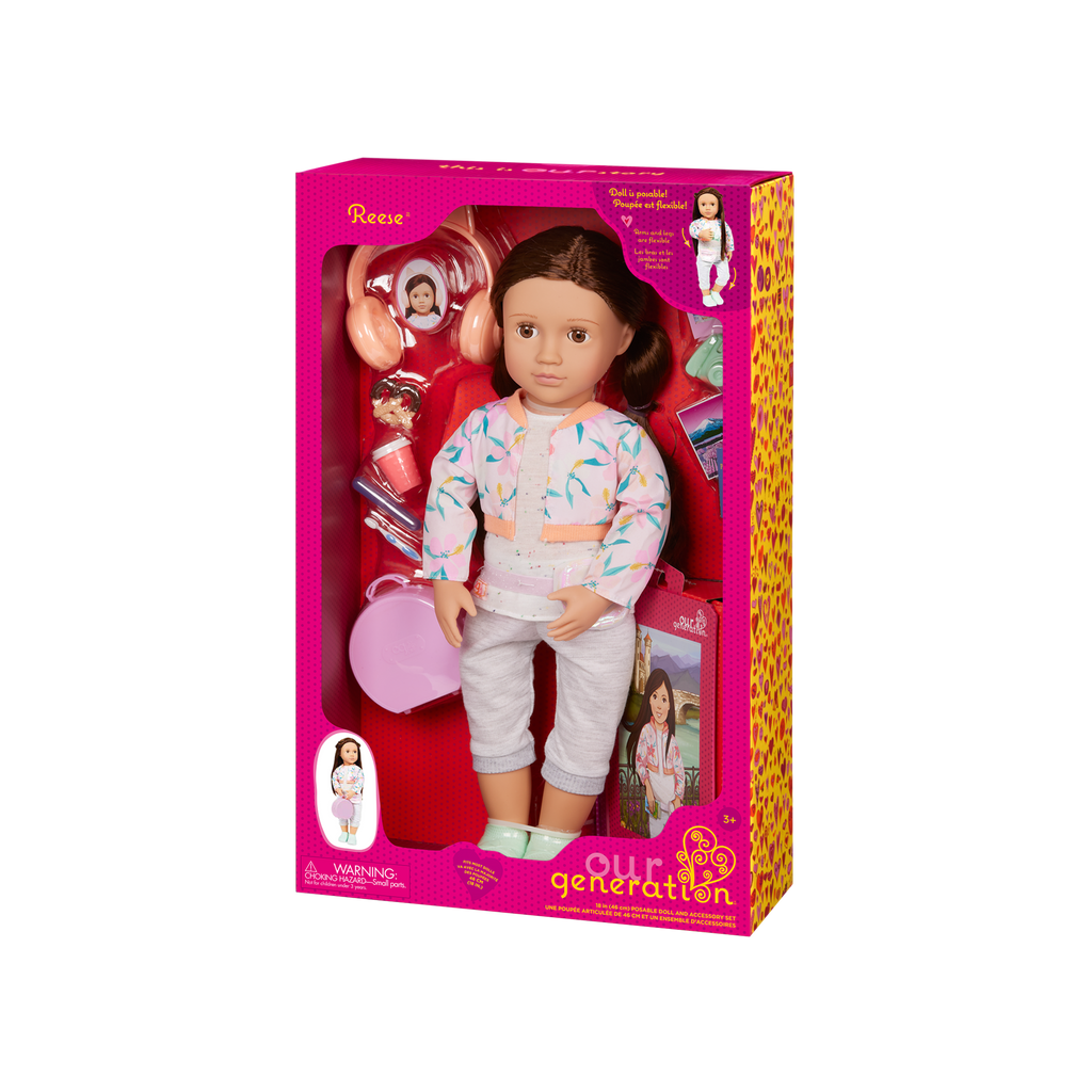 Our Generation Posable 18-inch Doll Reese & Storybook