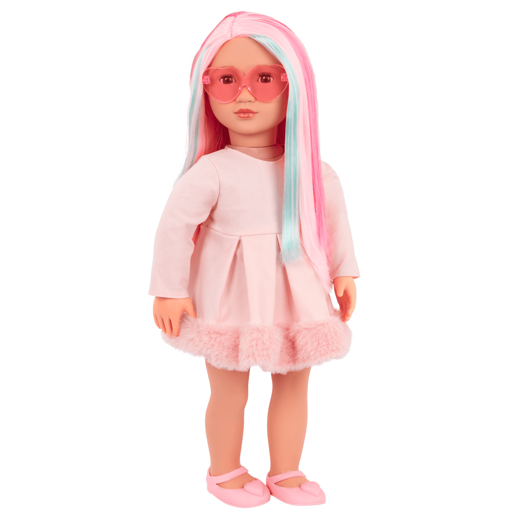 Our Generation 18-inch Multicolored Hair Doll Rosa