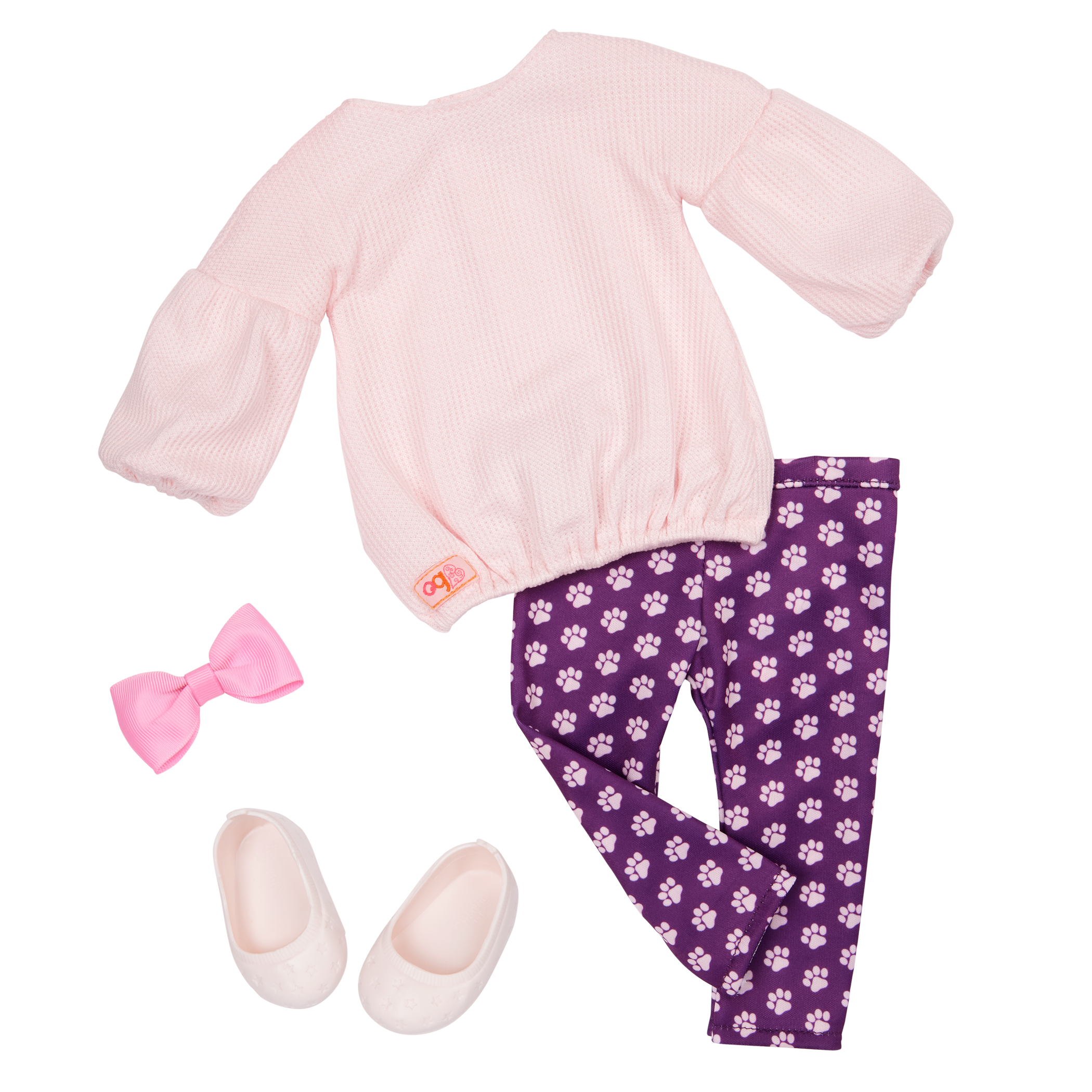 Our Generation 18-inch Doll Jin & Pet Dog Plush Charm