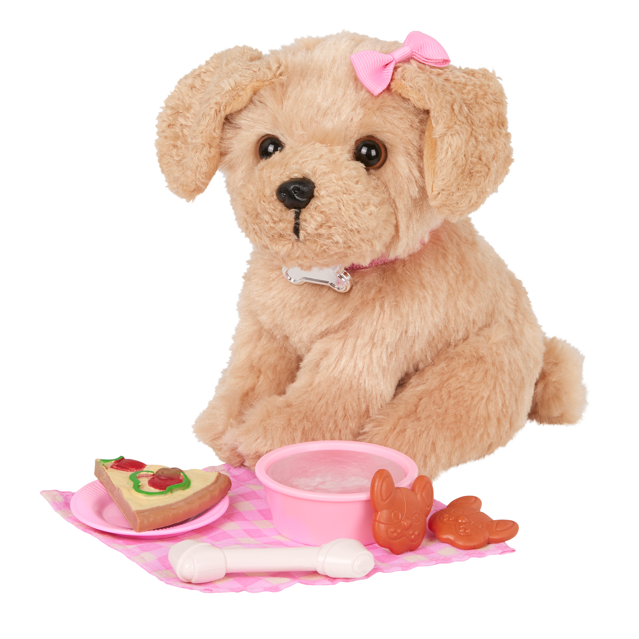 Our Generation 18-inch Doll Jin & Pet Dog Plush Charm