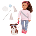 Our Generation 18-inch Dog Trainer Doll Natalia & Pet Plush Nillie