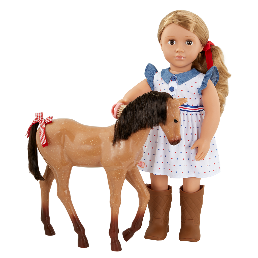 Our Generation 18-inch Equestrian Doll Shelley & Foal