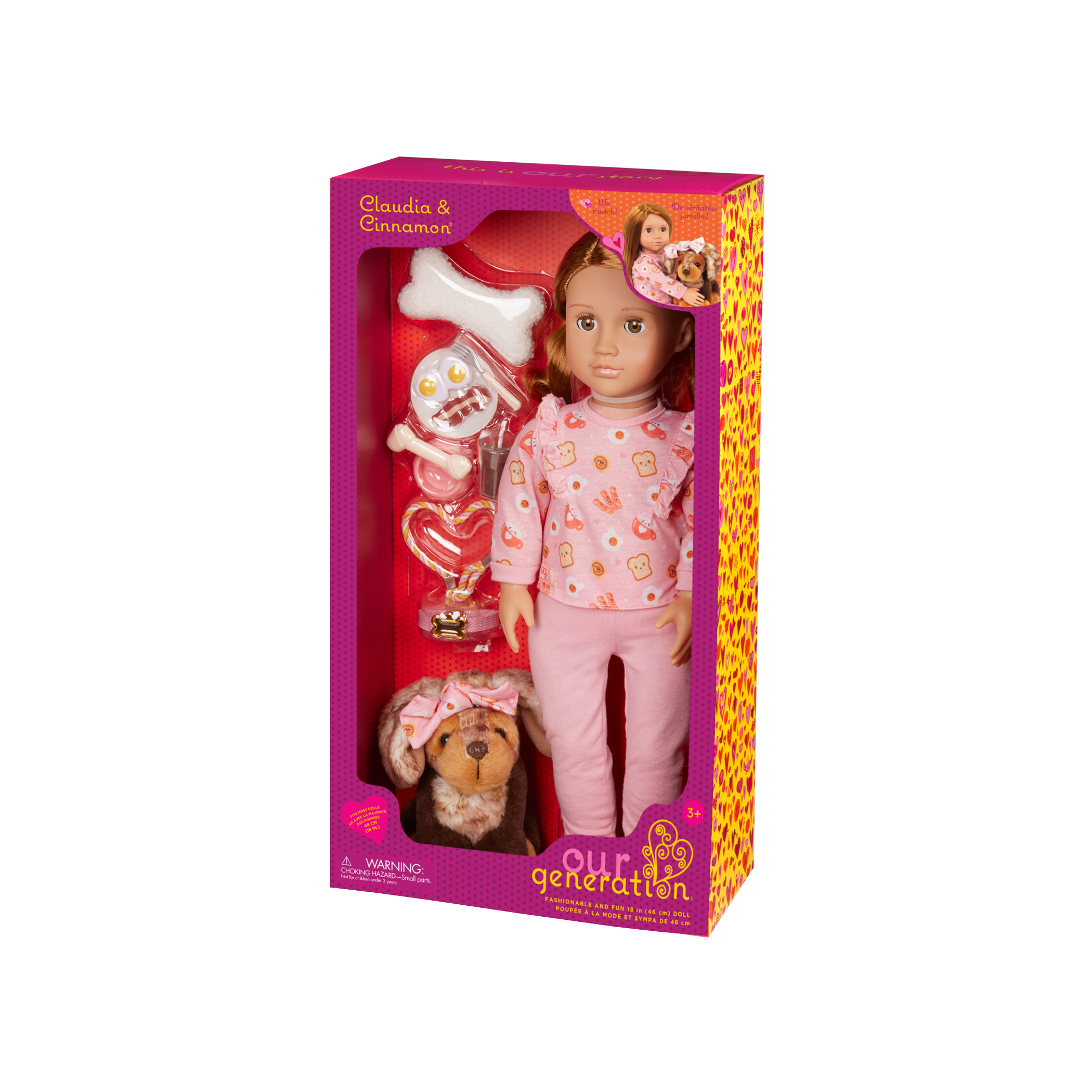 Our Generation 18-inch Doll & Pet Claudia & Cinnamon