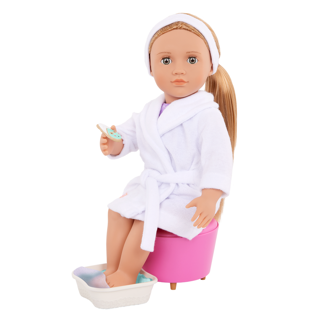 Our Generation 18-inch Spa Day Doll Serafina & Storybook