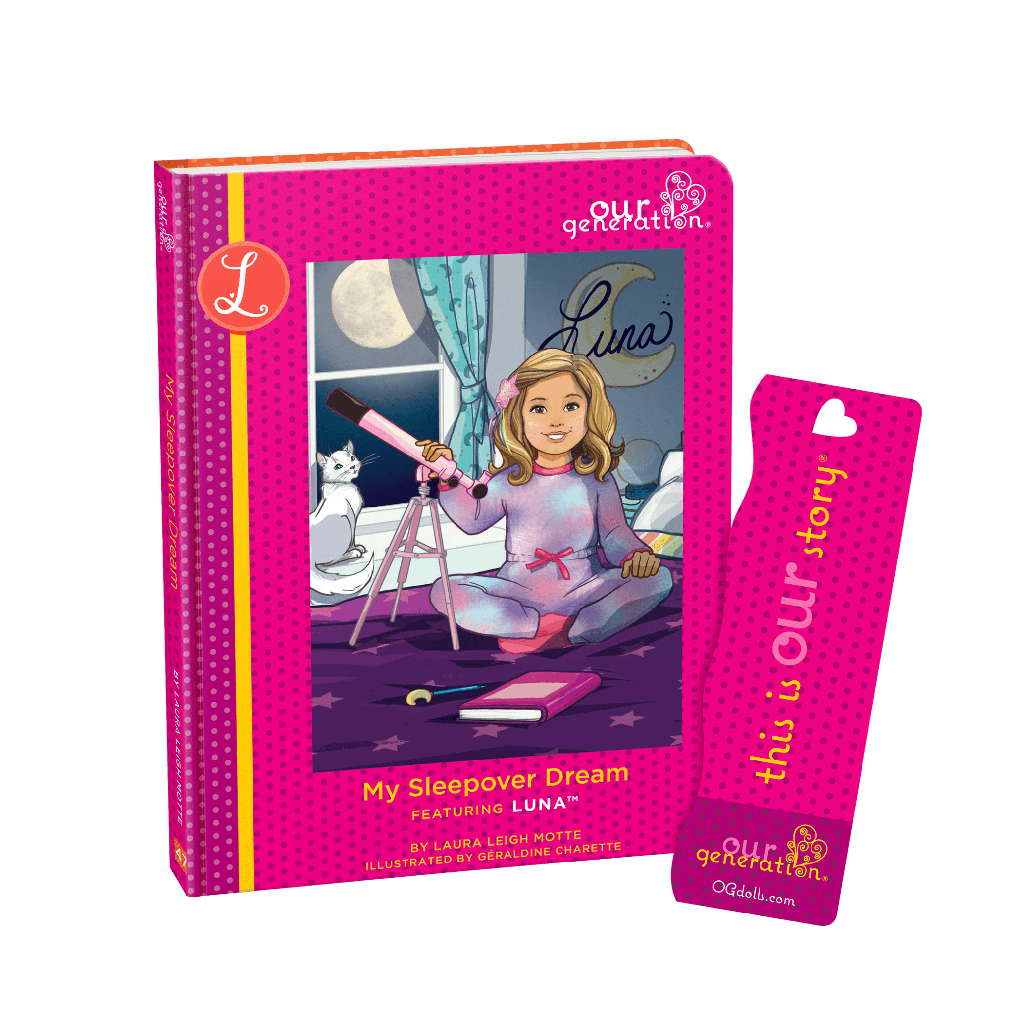 Our Generation 18-inch Slumber Party Doll Luna & Storybook