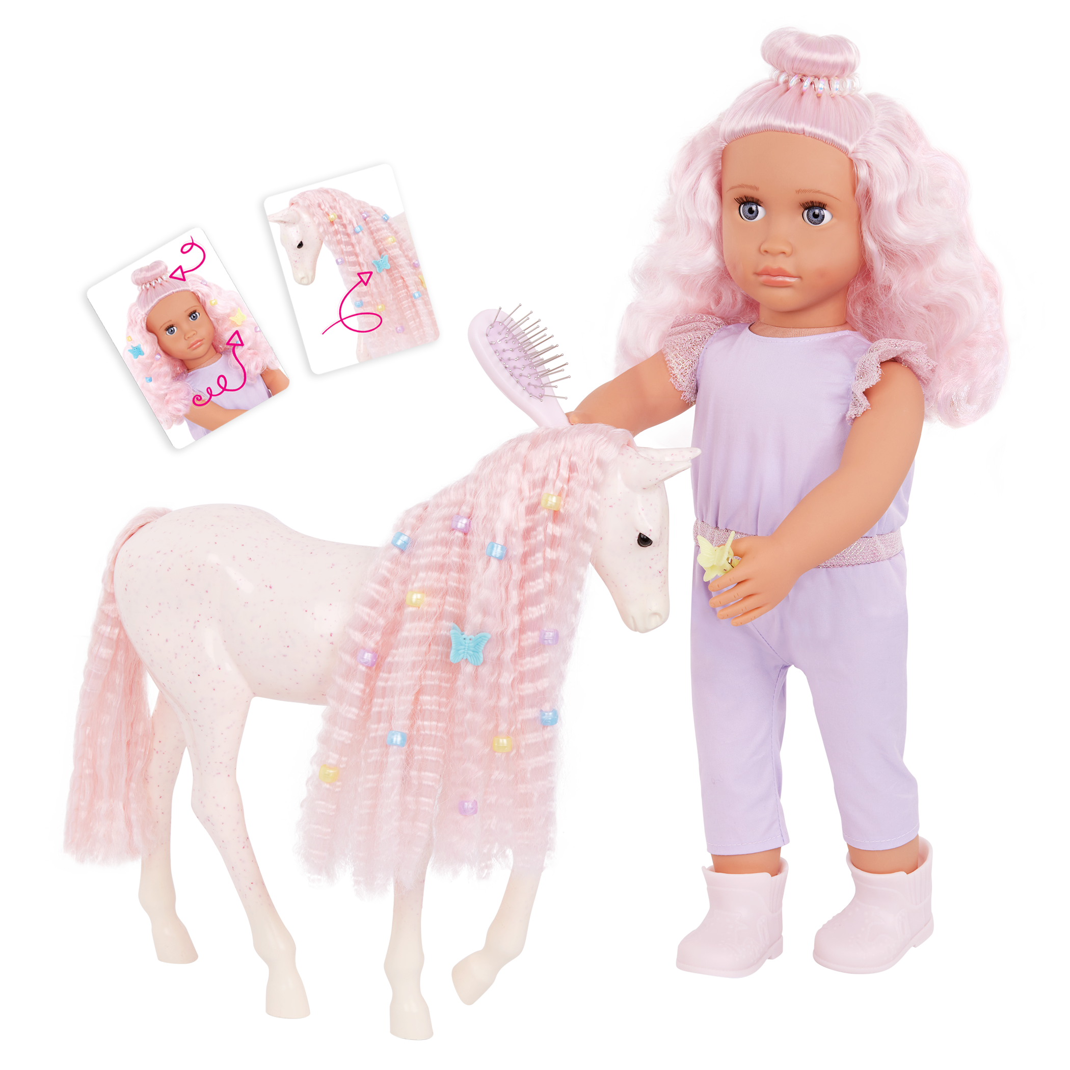 Our Generation Doll & Horse Foal Set Elara & Lumina