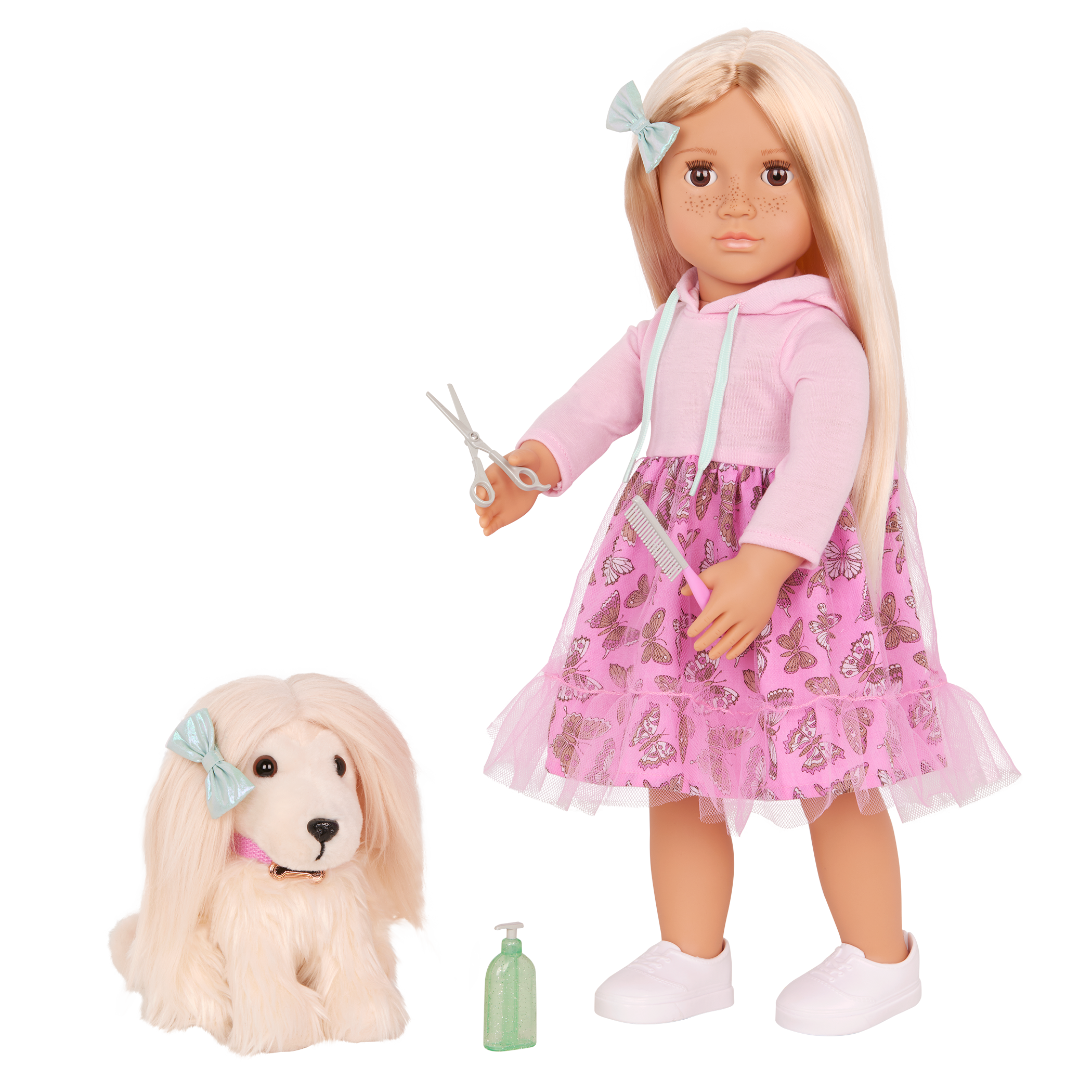 Our Generation Doll & Pet Set Hattie & Puppy Bella