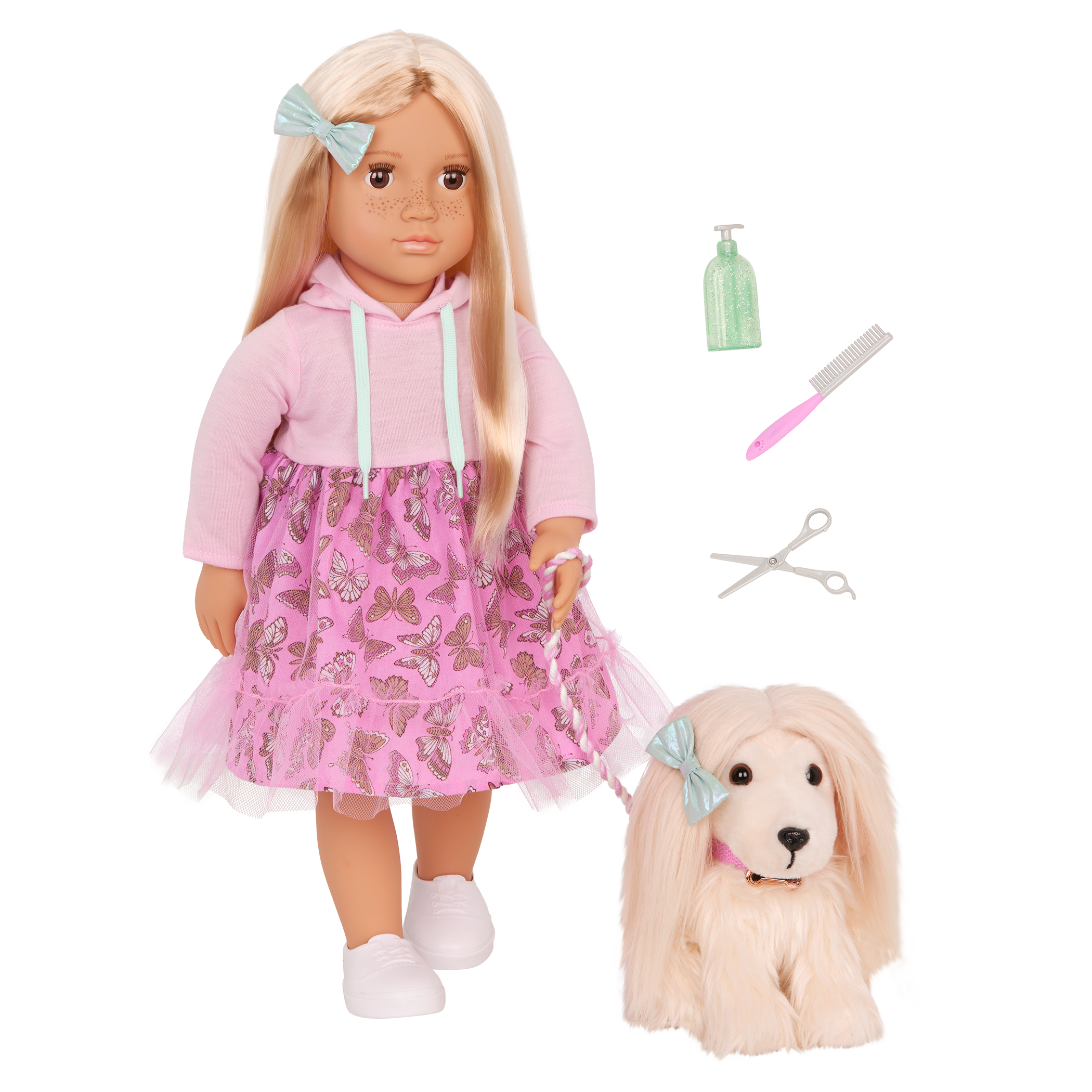 Our Generation Doll & Pet Set Hattie & Puppy Bella