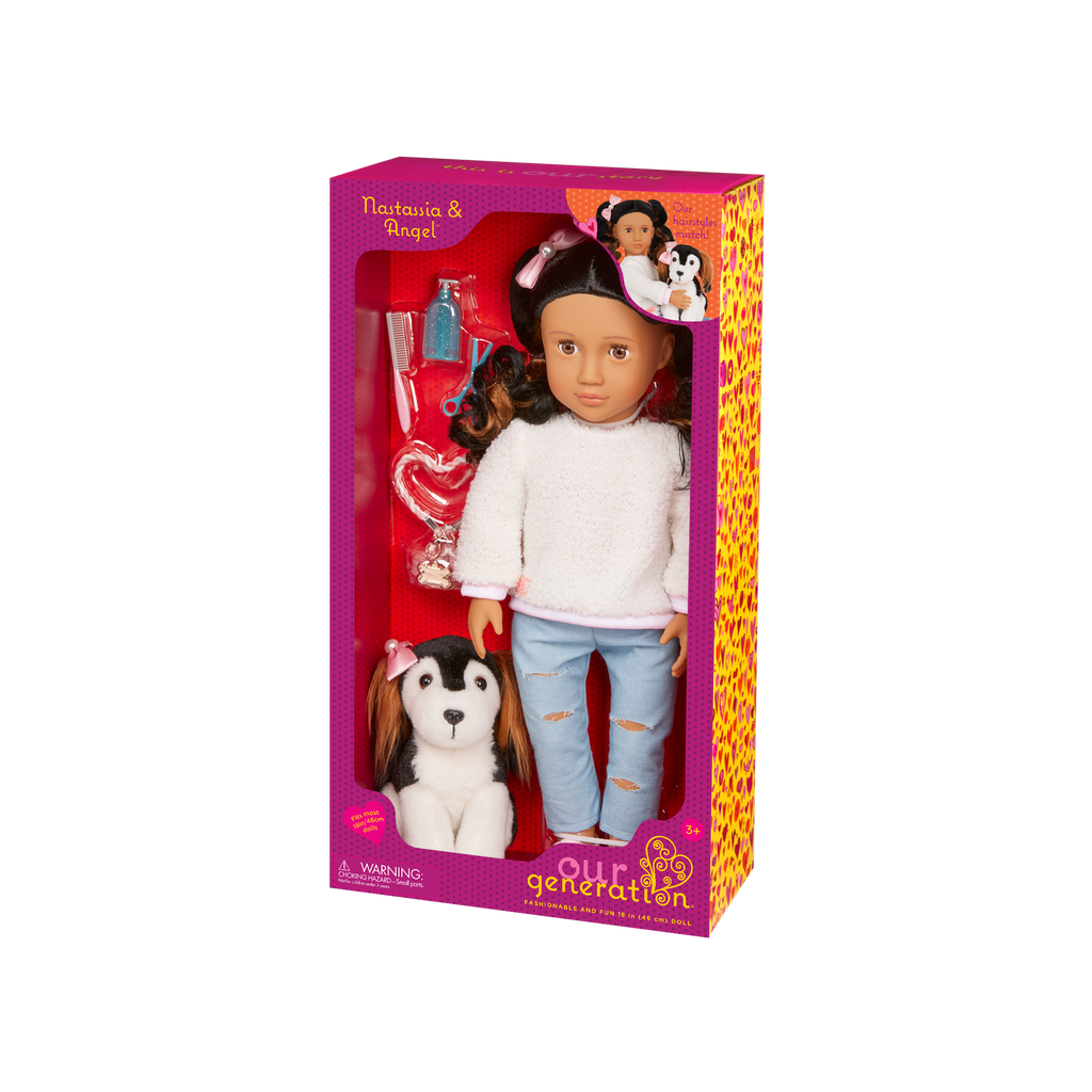 Our Generation Doll & Pet Set Nastassia & Puppy Angel
