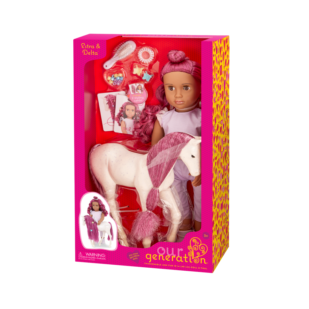Our Generation Doll & Horse Foal Set Estra & Delta