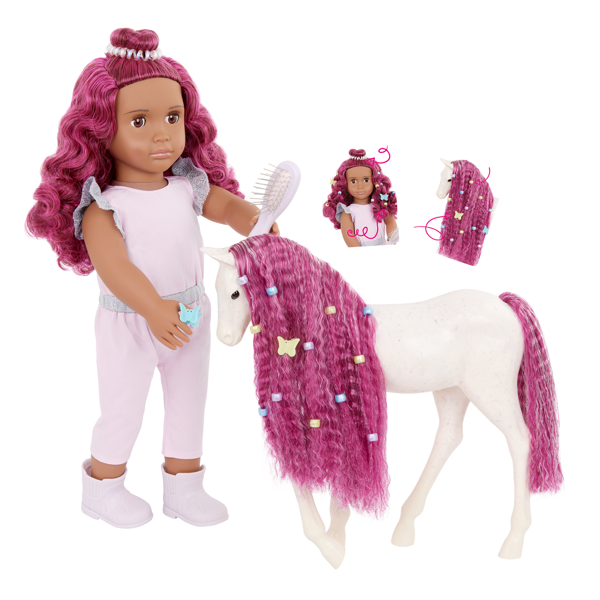 Our Generation Doll & Horse Foal Set Estra & Delta