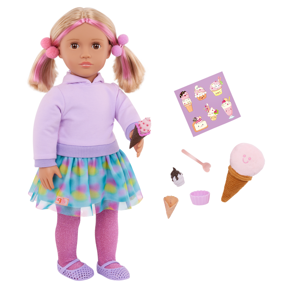 Our Generation 18-inch Doll Andy and Ice Cream Accessories