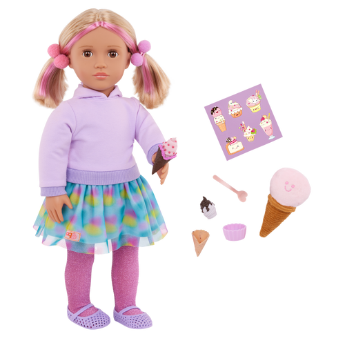 Our Generation 18-inch Doll Andy and Ice Cream Accessories