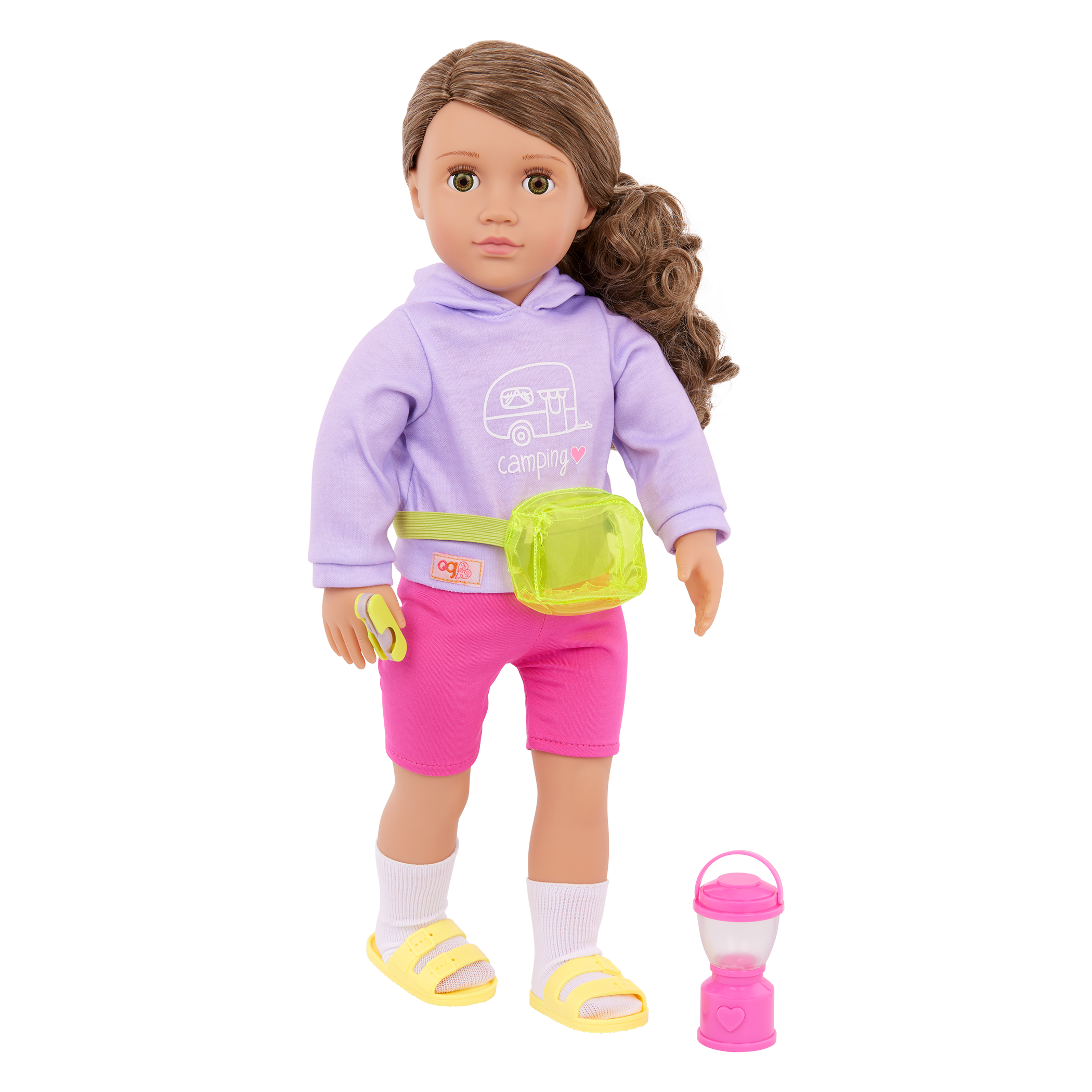 Our Generation 18-inch Doll Vivian with camping accessories