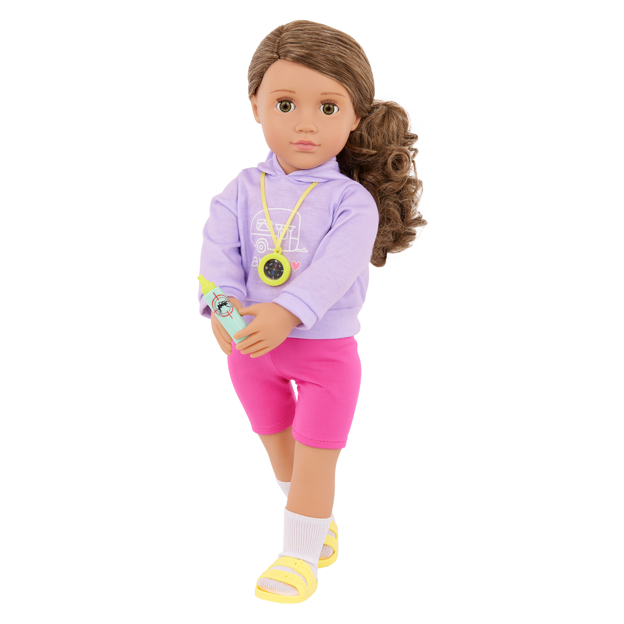 Our Generation 18-inch Doll Vivian with camping accessories