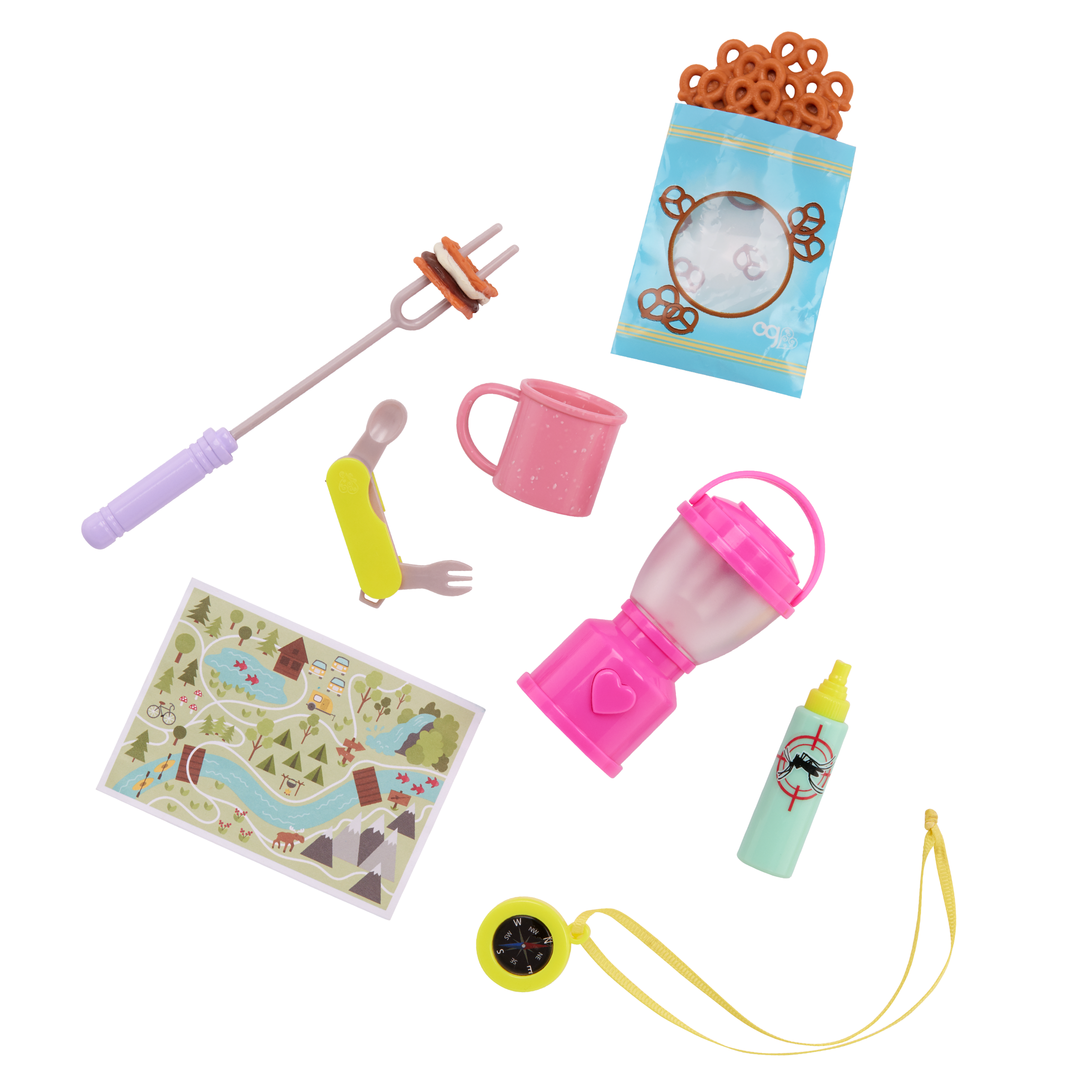 Our Generation 18-inch Doll Vivian with camping accessories