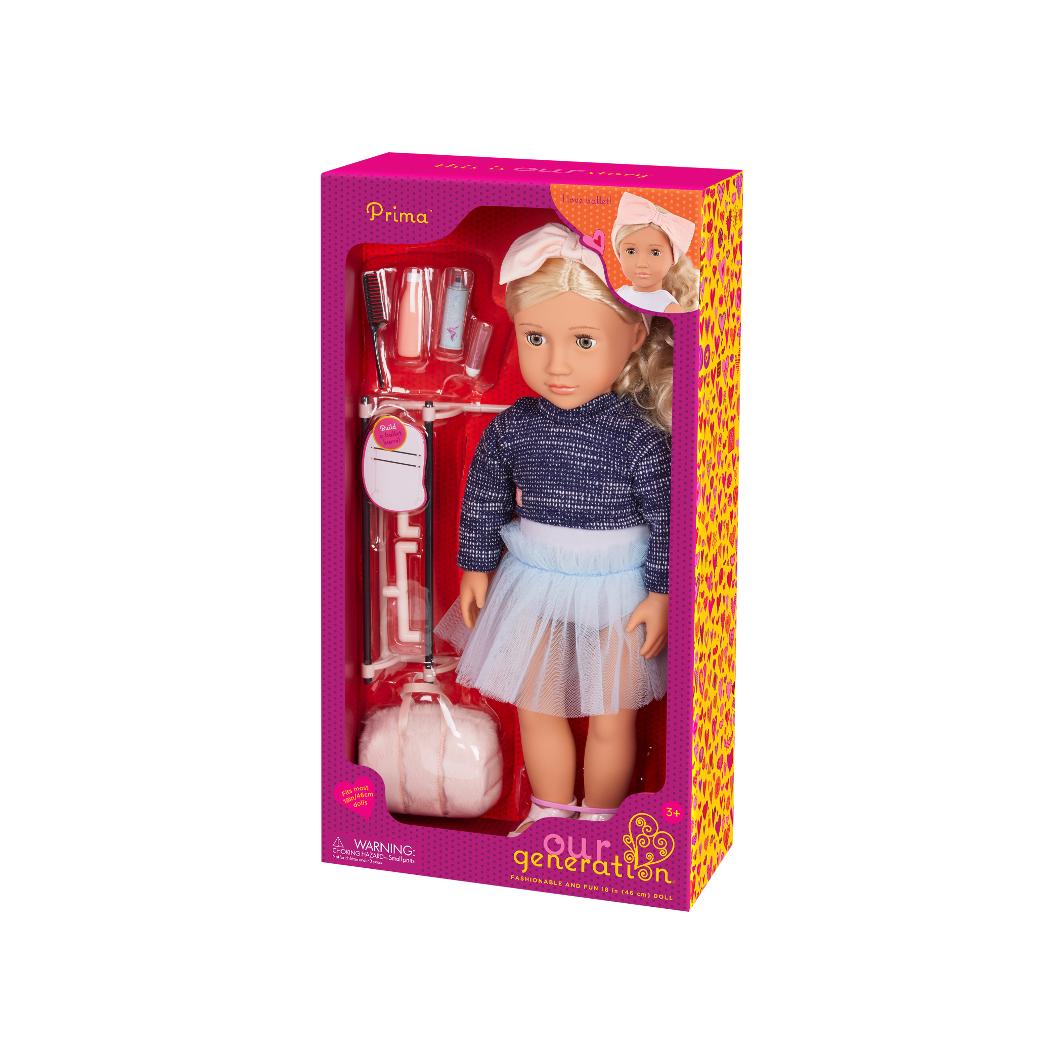 Our Generation 18-inch Doll Prima with ballet outfit and accessories