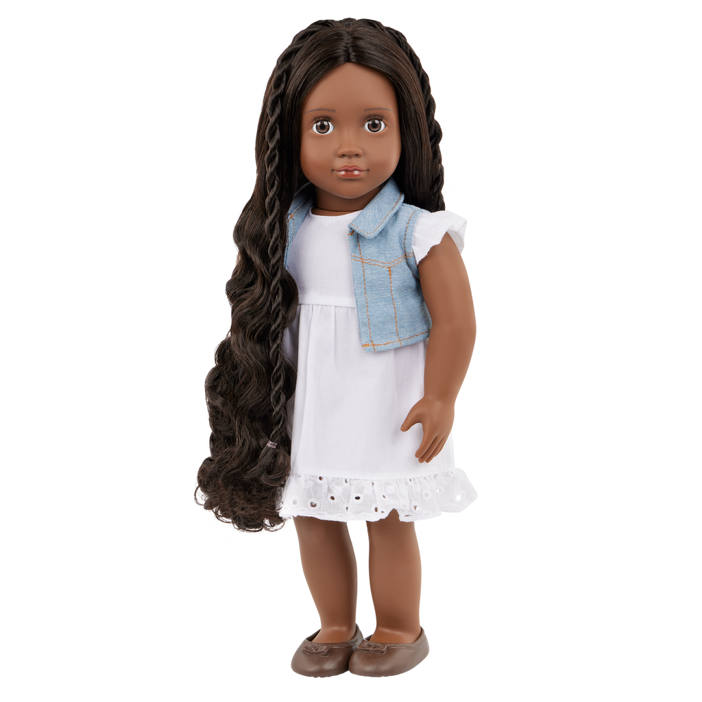 Our Generation Hair Play 18-inch Doll Patti with Hair Accessories and a booklet of hair styles
