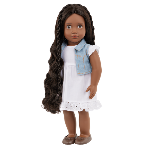 Our Generation Hair Play 18-inch Doll Patti with Hair Accessories and a booklet of hair styles