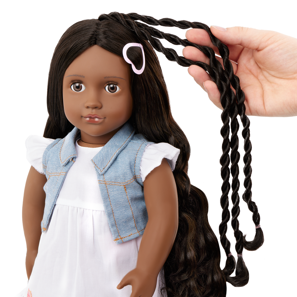 Our Generation Hair Play 18-inch Doll Patti with Hair Accessories and a booklet of hair styles