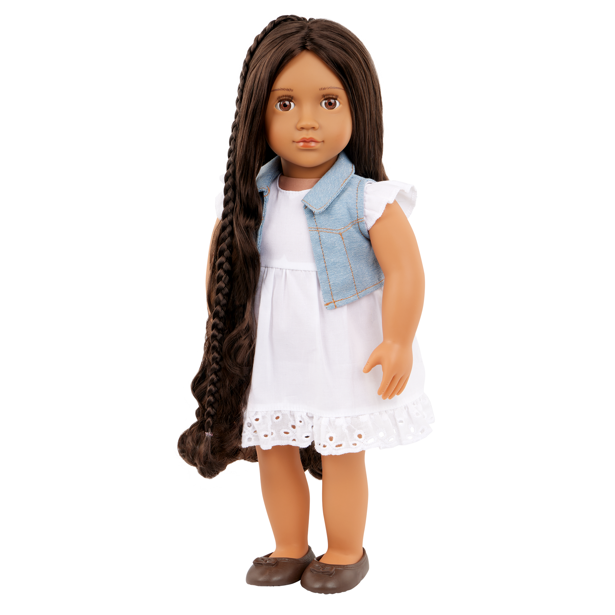 Our Generation Hair Play 18-inch Doll Perla with Hair Accessories