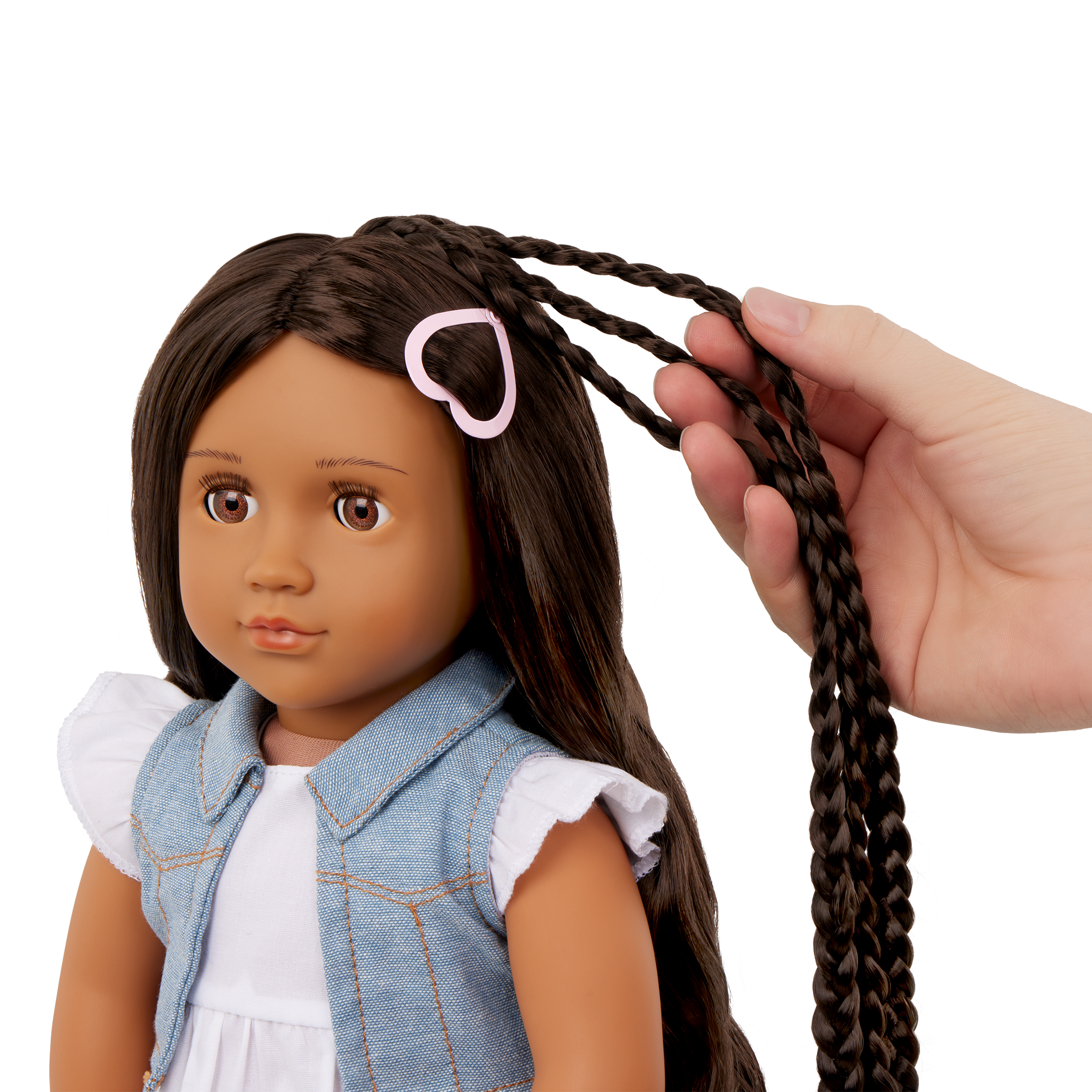 Our Generation Hair Play 18-inch Doll Perla with Hair Accessories