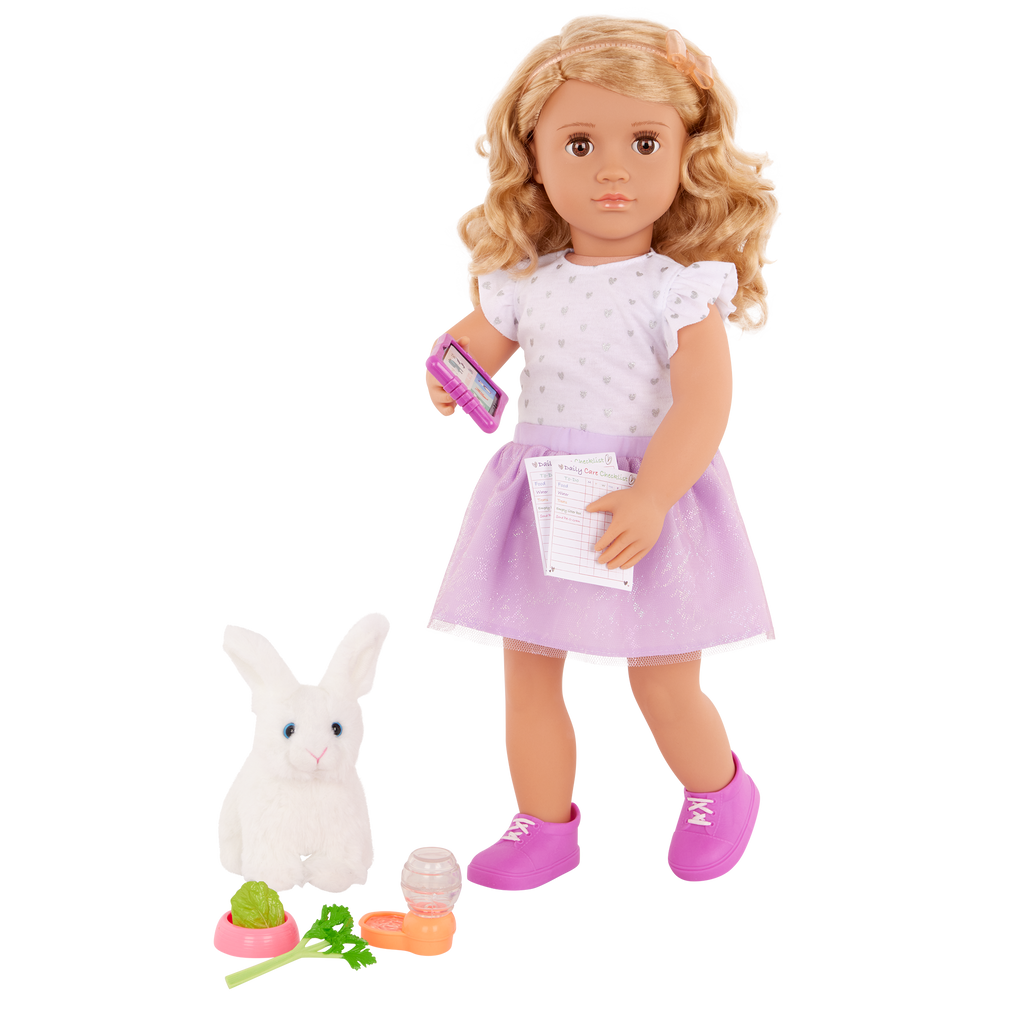Our Generation 18-inch Doll Tabby and her pet bunny Summer