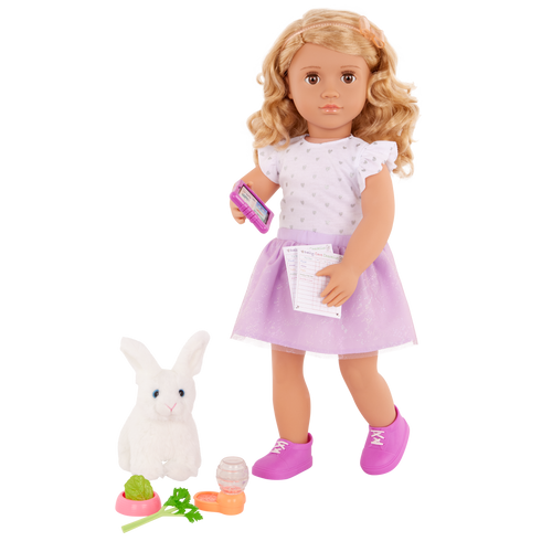 Our Generation 18-inch Doll Tabby and her pet bunny Summer
