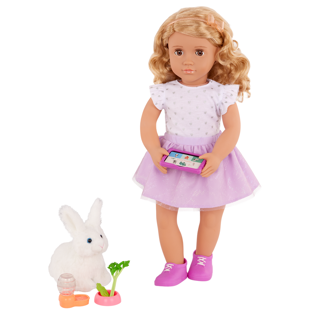 Our Generation 18-inch Doll Tabby and her pet bunny Summer
