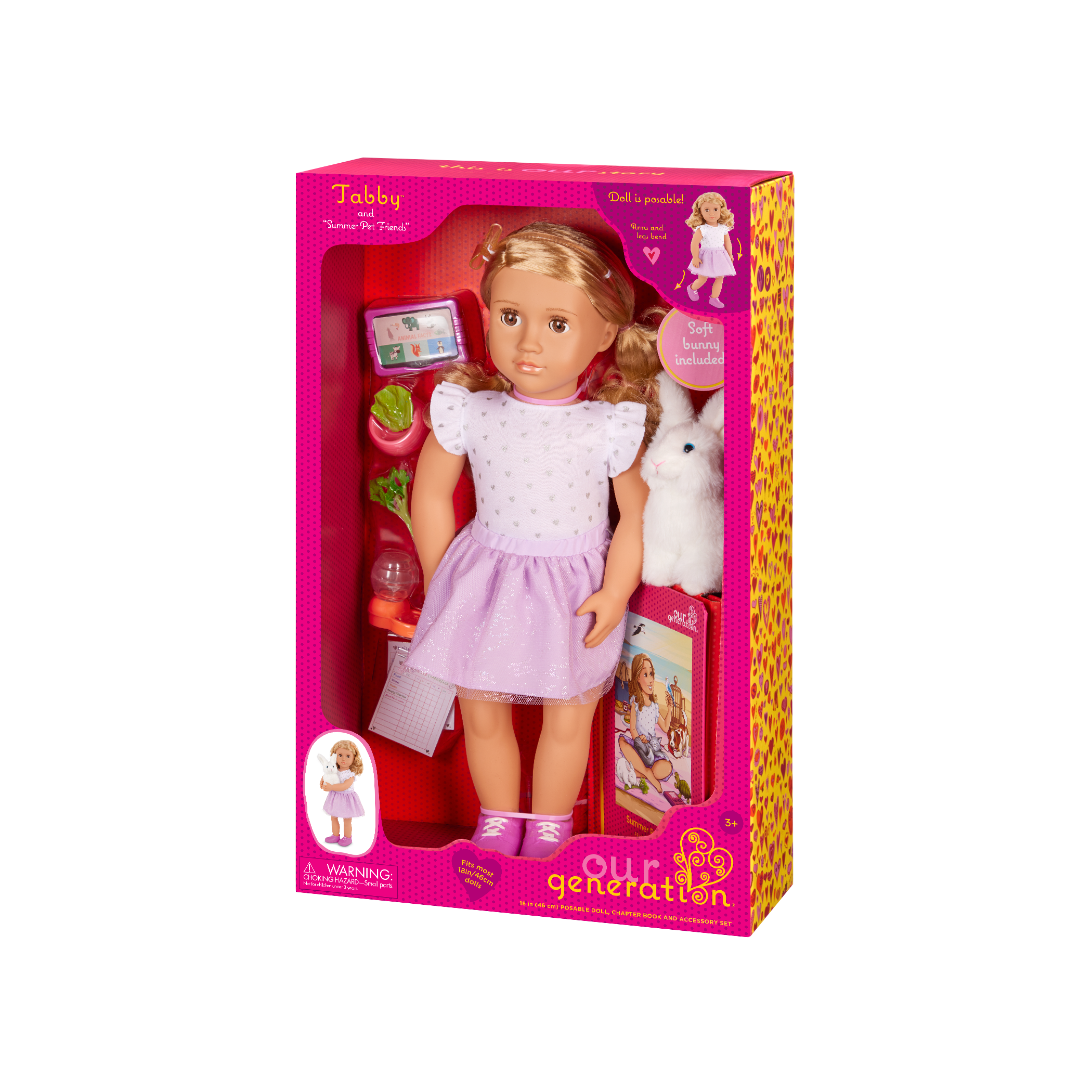 Our Generation 18-inch Doll Tabby and her pet bunny Summer