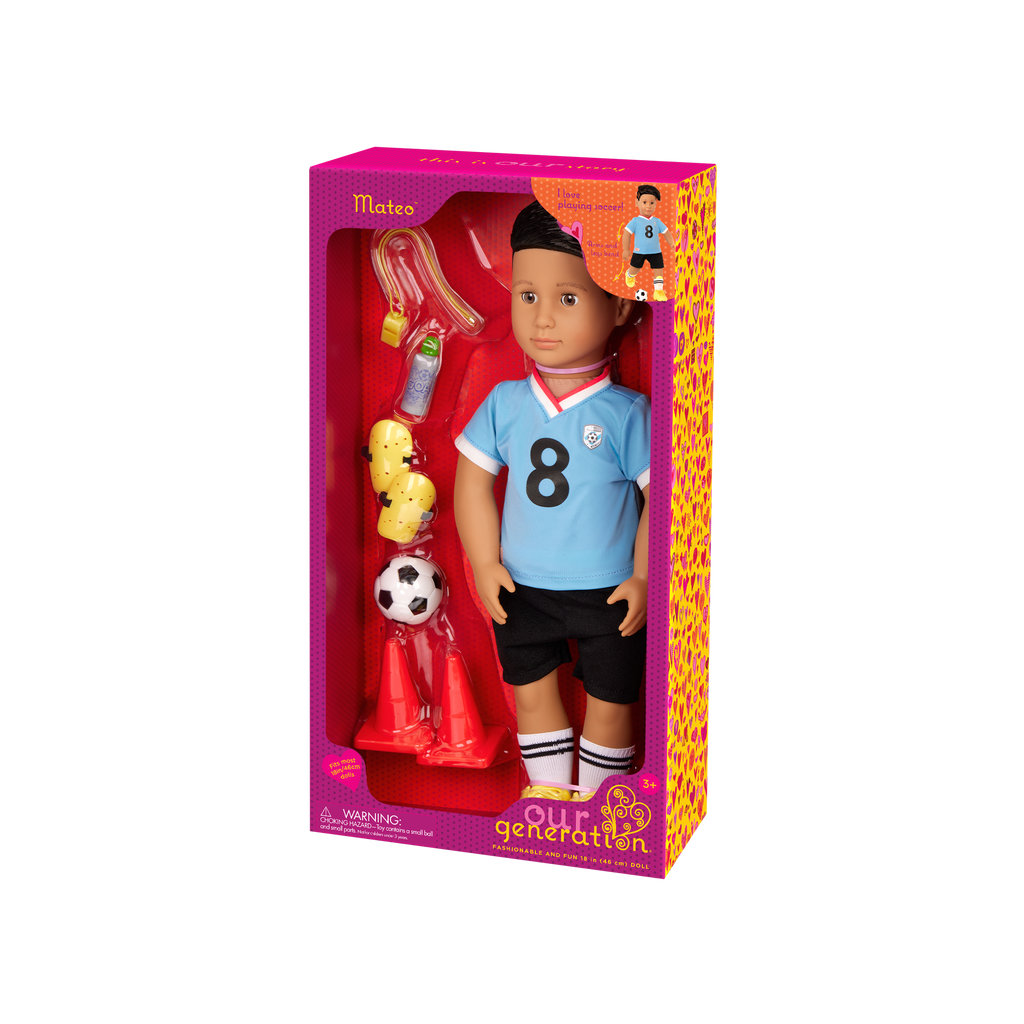 Our Generation Posable 18-inch Soccer Doll Mateo