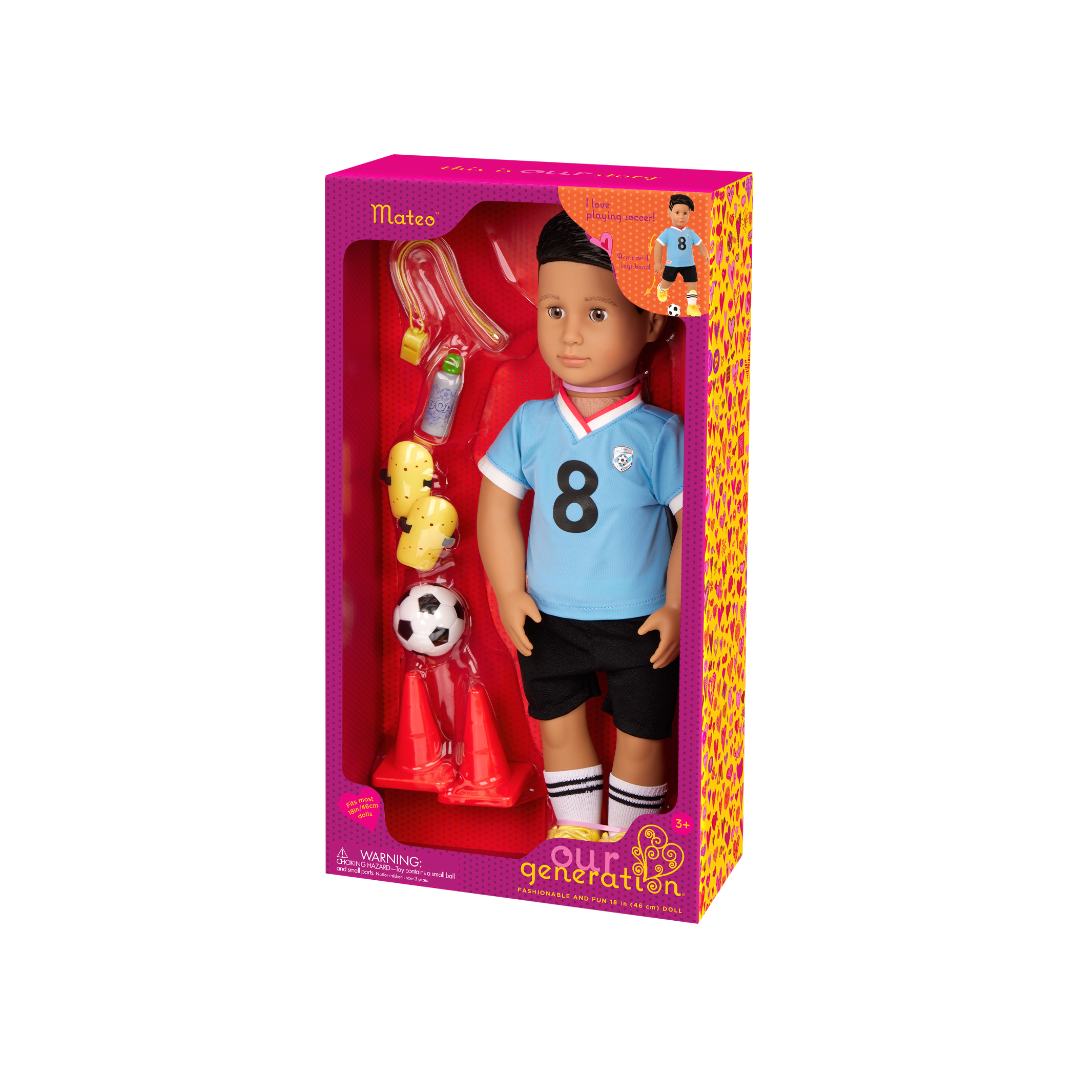Our Generation Posable 18-inch Soccer Doll Mateo