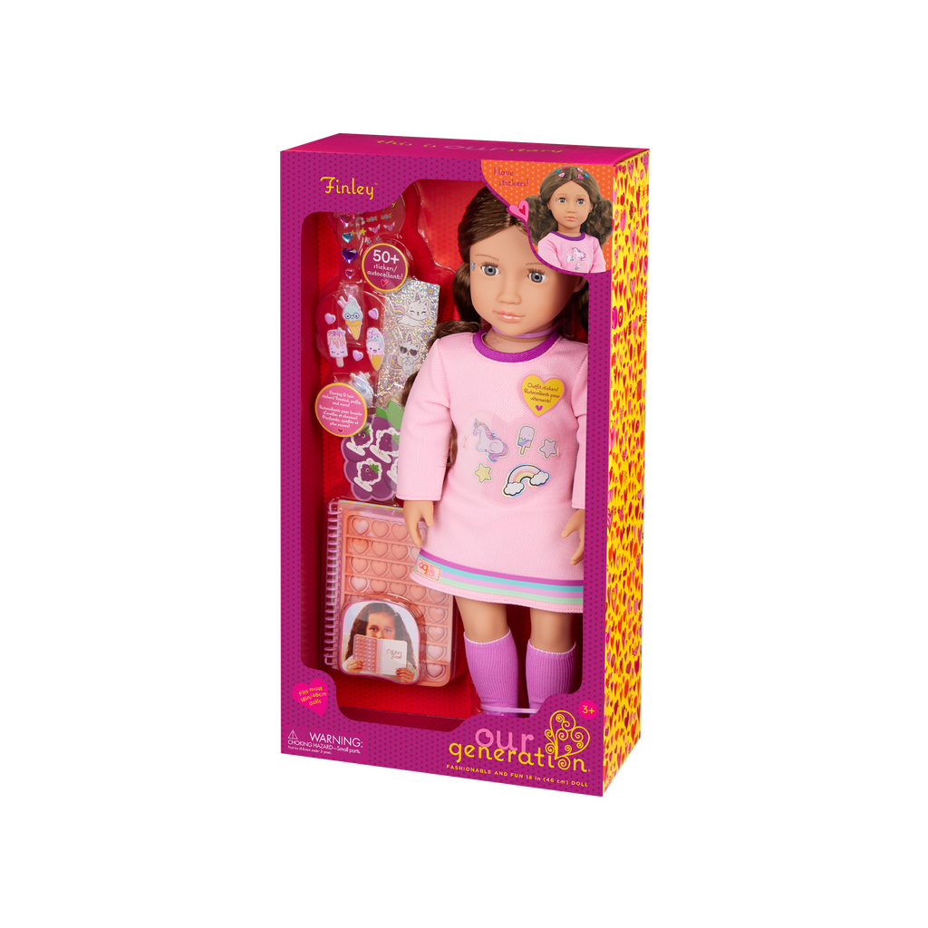 Our Generation 18-inch Doll Finley & Stickers