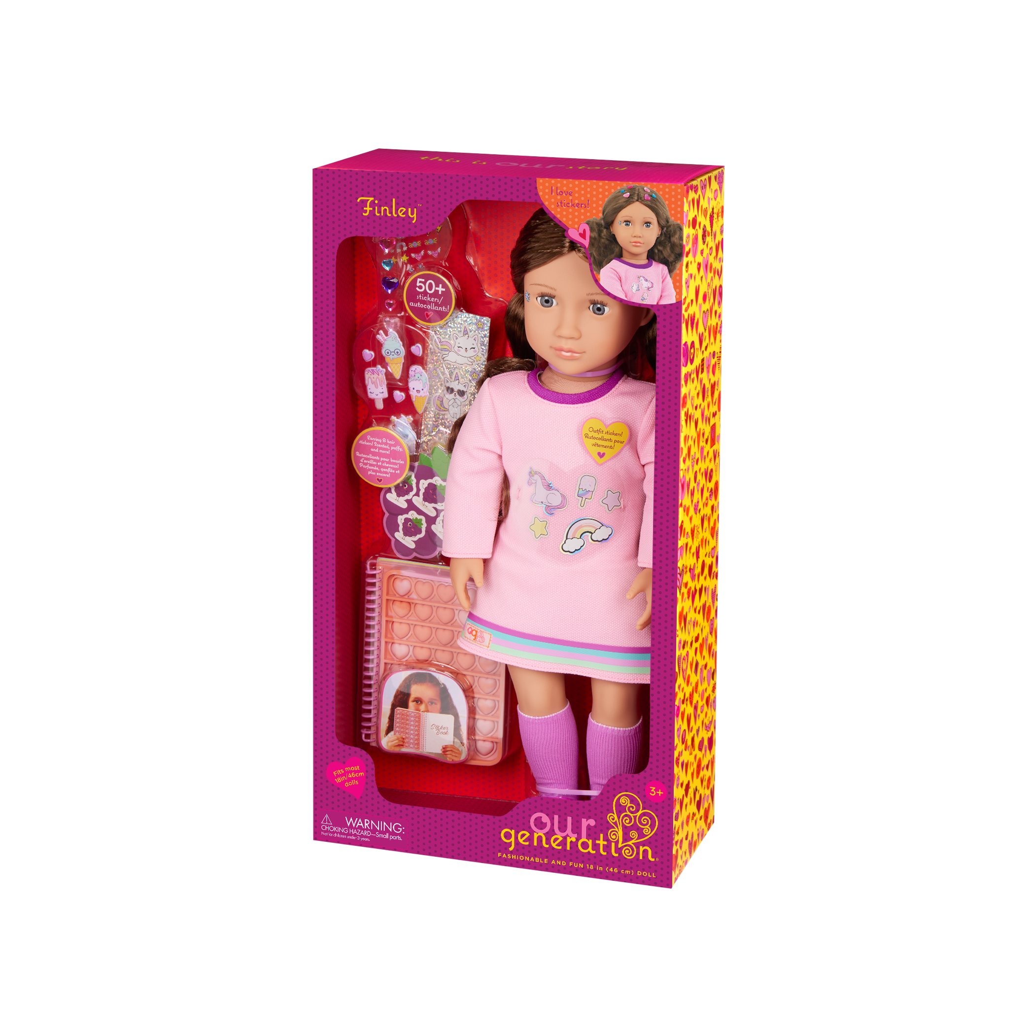 Our Generation 18-inch Doll Finley & Stickers
