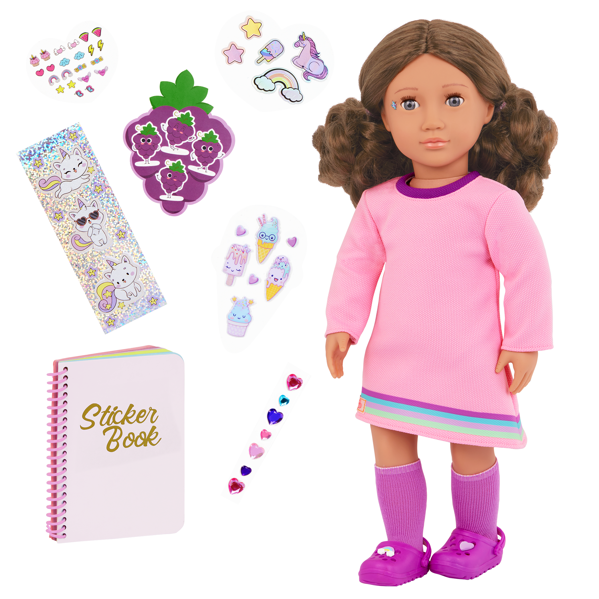 Our Generation 18-inch Doll Finley & Stickers