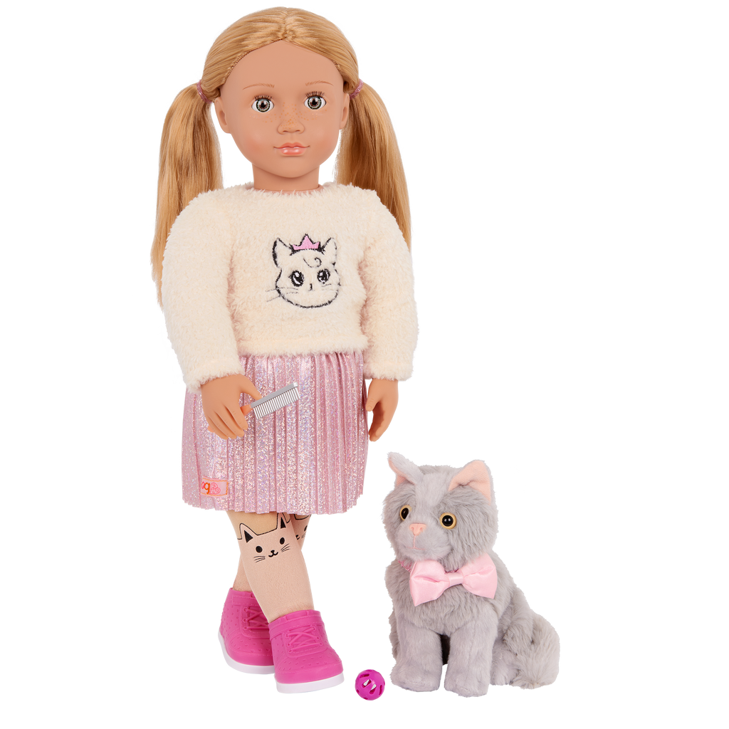 Our Generation Doll Sheela & Pet Cat Set