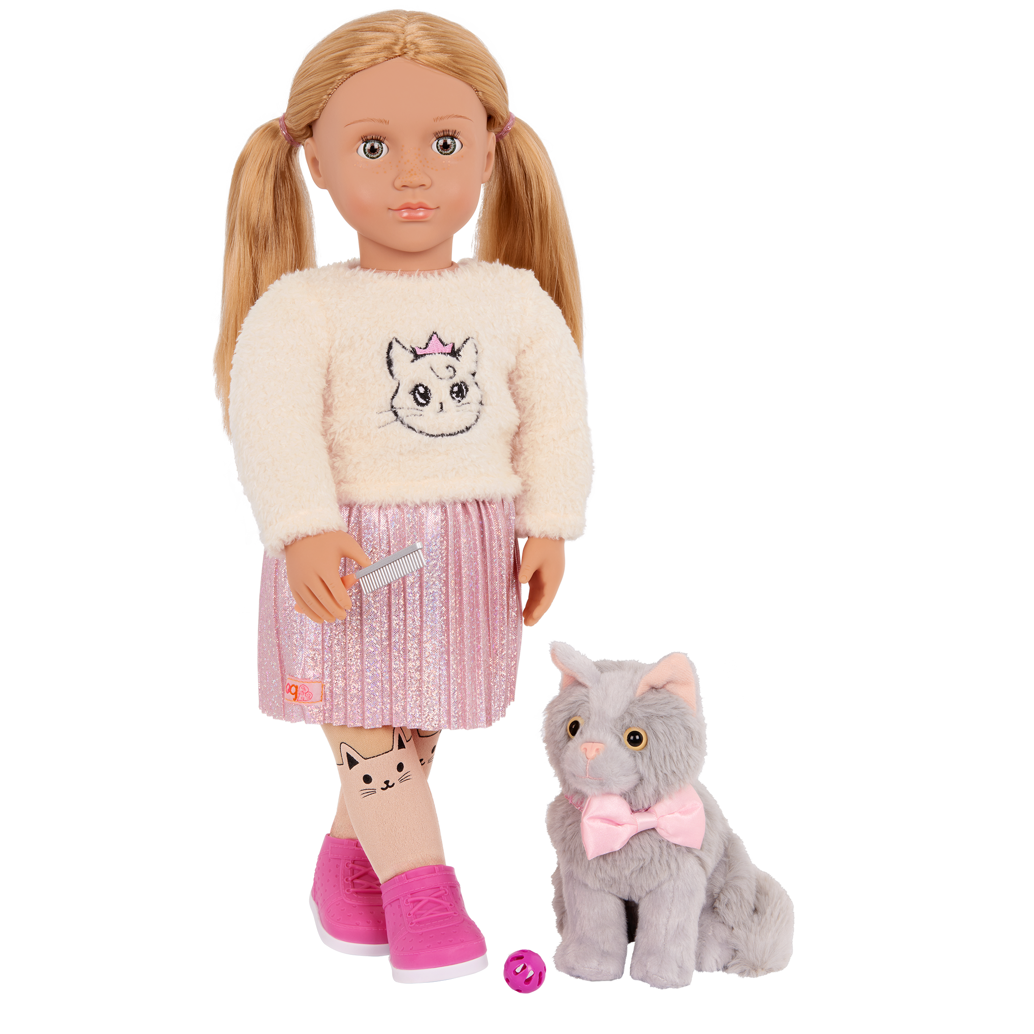 Our Generation Doll Sheela & Pet Cat Set