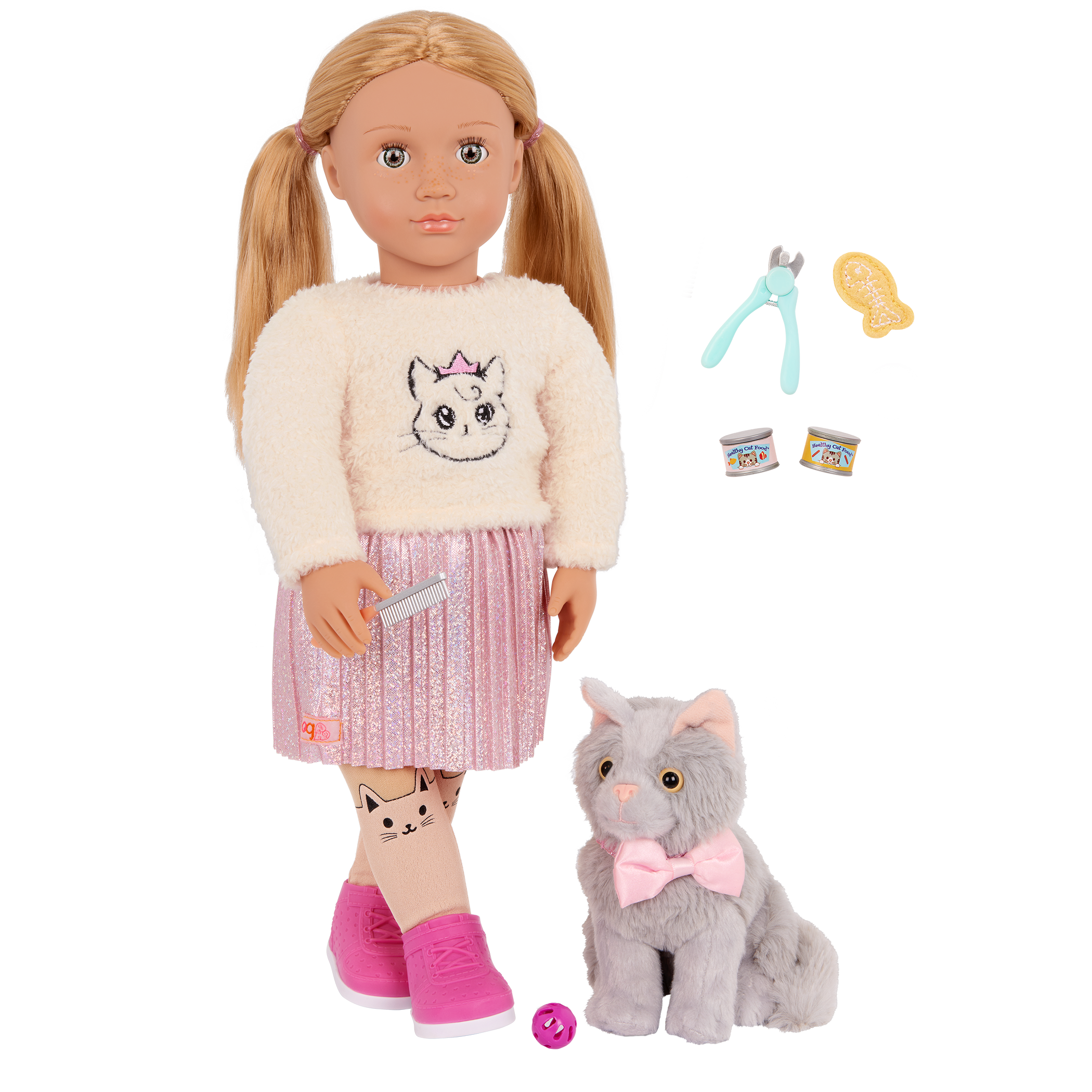 Our Generation Doll Sheela & Pet Cat Set