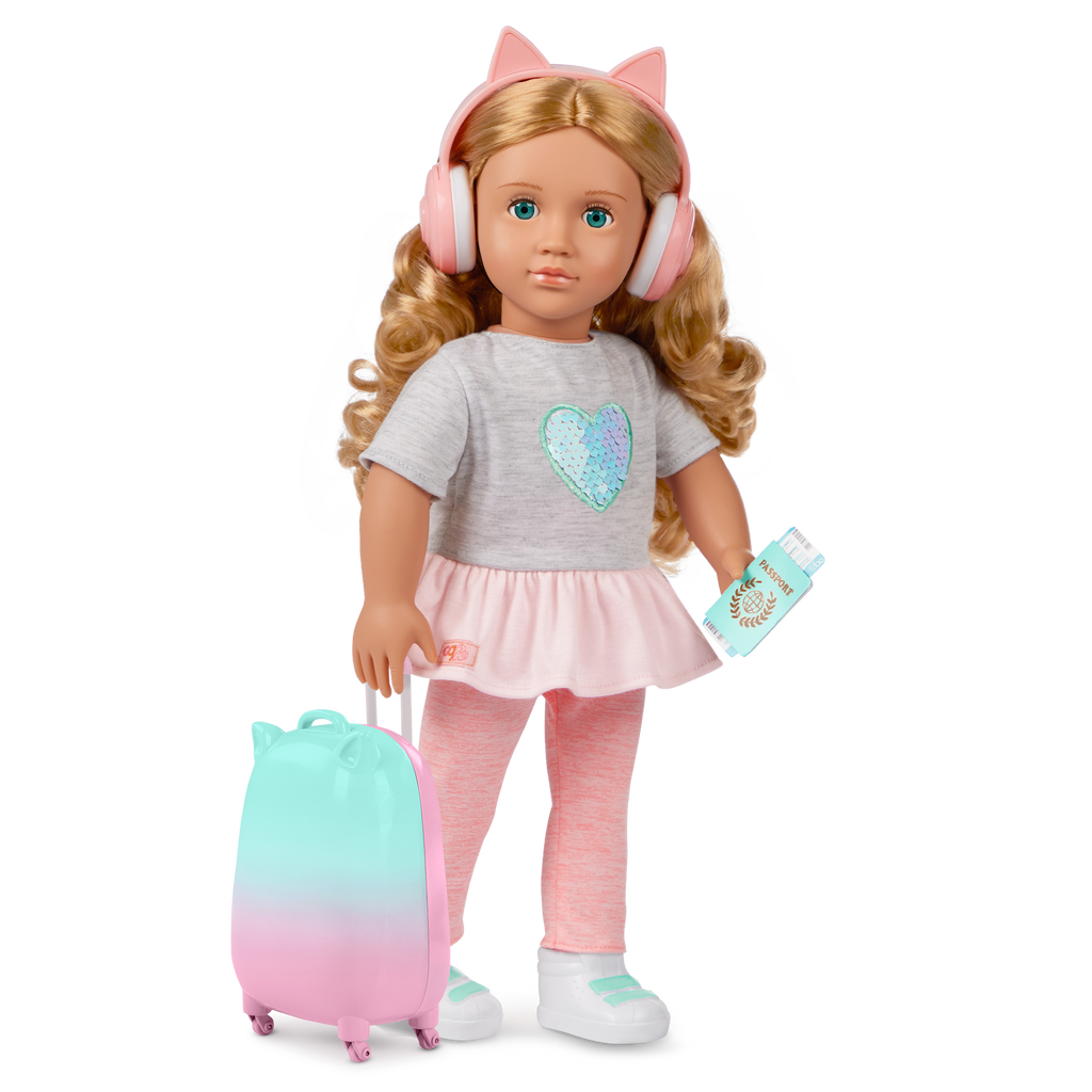 Our Generation 18-inch Doll Linzi & Travel Accessories
