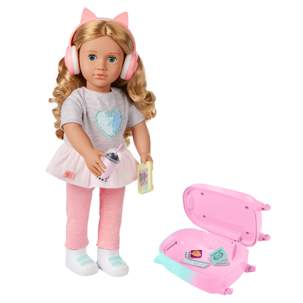 Our Generation 18-inch Doll Linzi & Travel Accessories