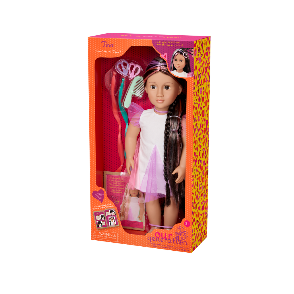Our Generation 18-inch Rainbow Hair Grow Doll Tina